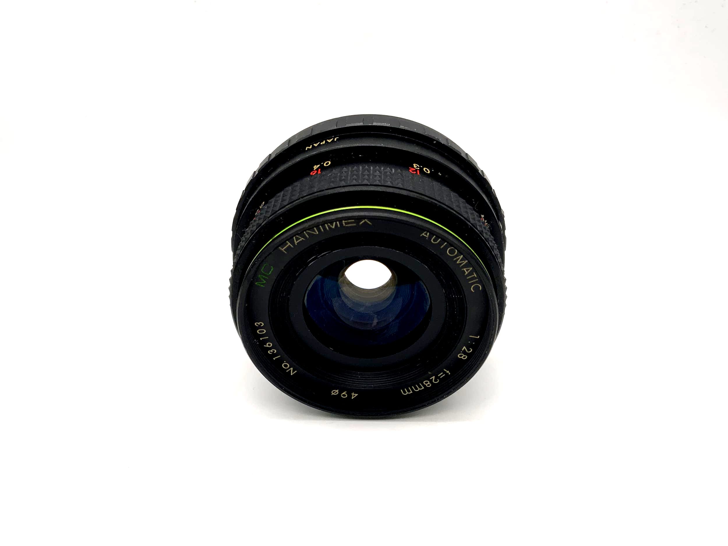 Hanimex 28mm 1:2.8 Lens MC Multi Coated Automatic Camera Lens (M42)