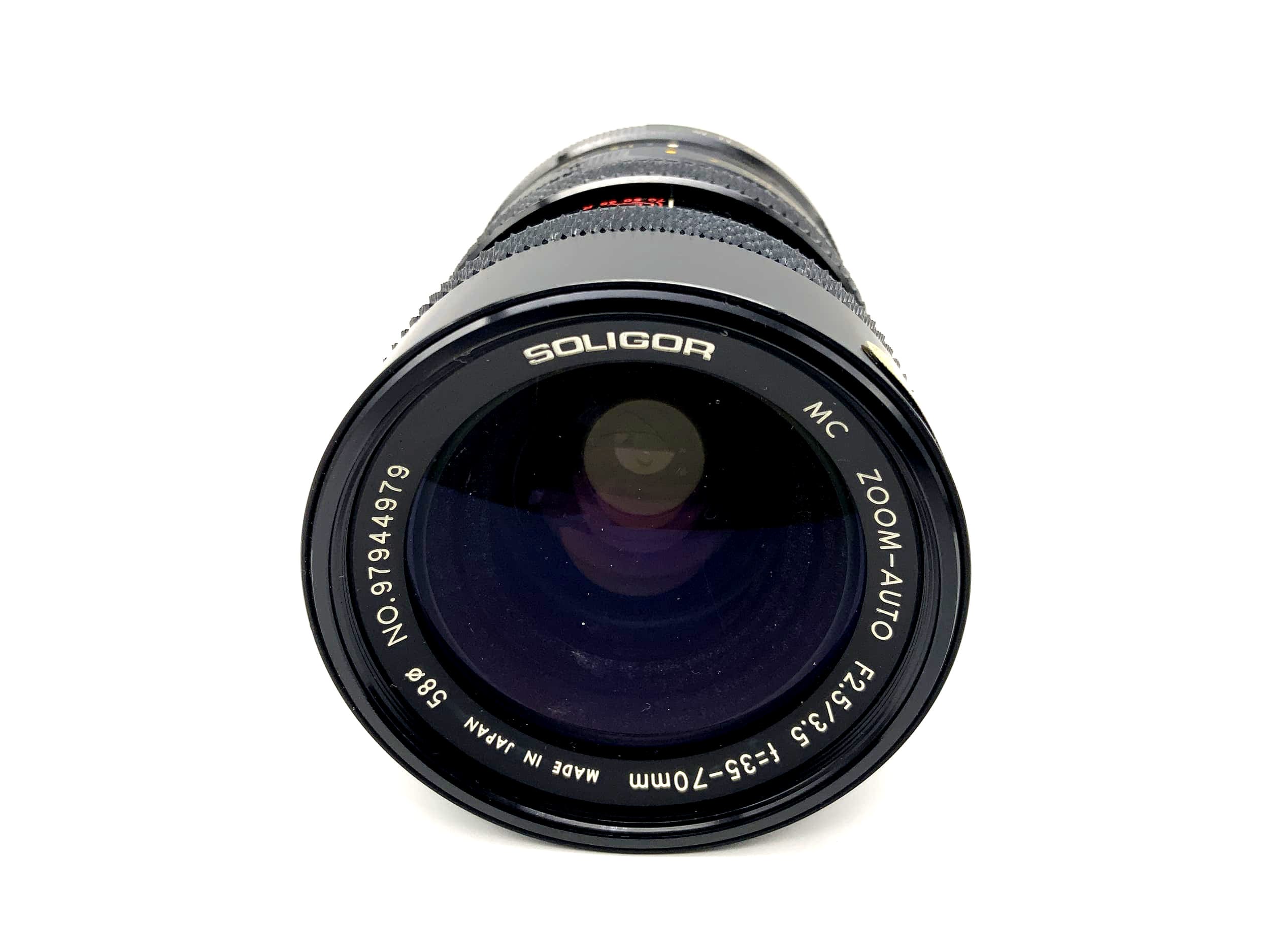 Soligor 35-70mm 1:2.5/3.5 Lens MC Zoom-Auto Camera Lens (Minolta MD)
