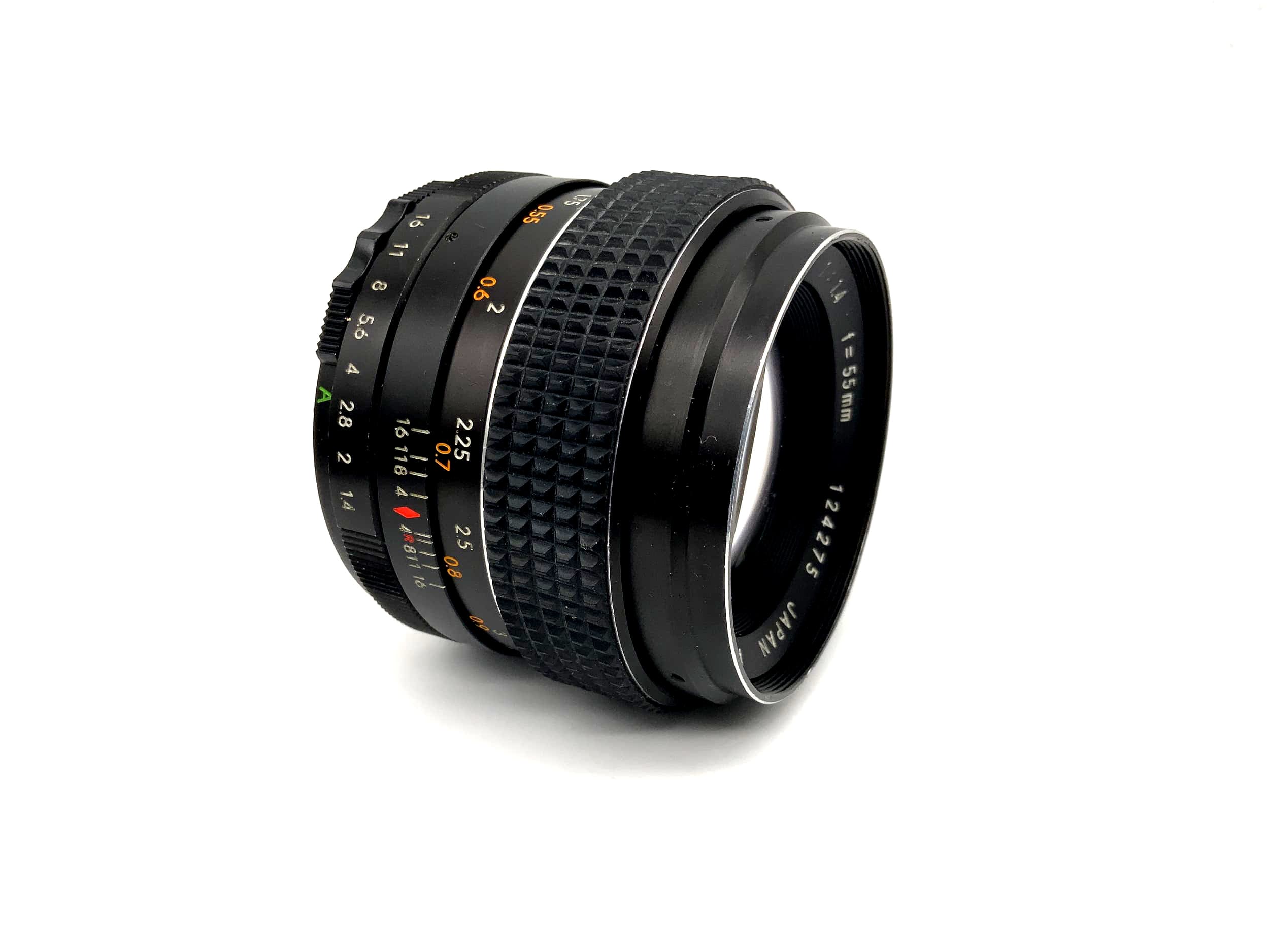 Tomioka 55mm 1:1.4 Lens Chinon Auto Multi-Coated Bokeh Camera Lens (M42)
