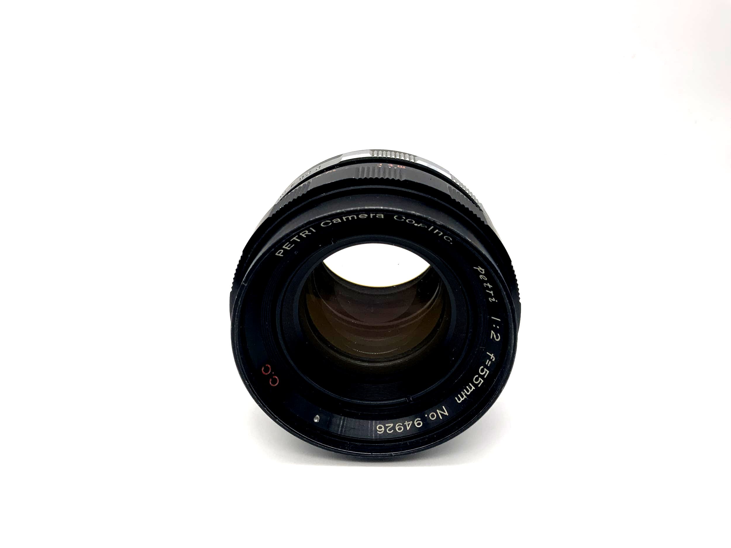 Petri 55mm 1:2 lens red CC camera lens (Petri bayonet)