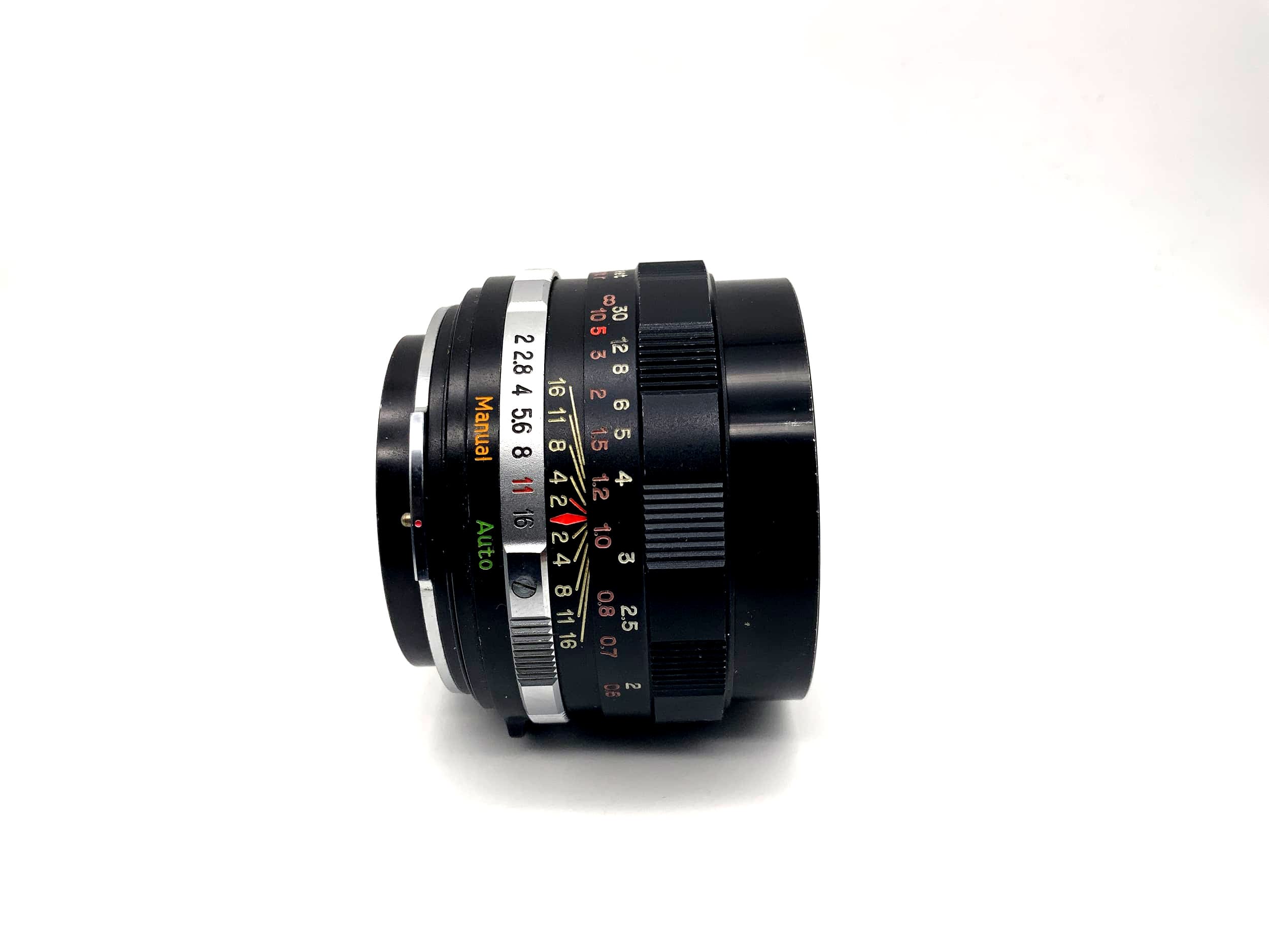 Petri 55mm 1:2 lens red CC camera lens (Petri bayonet)