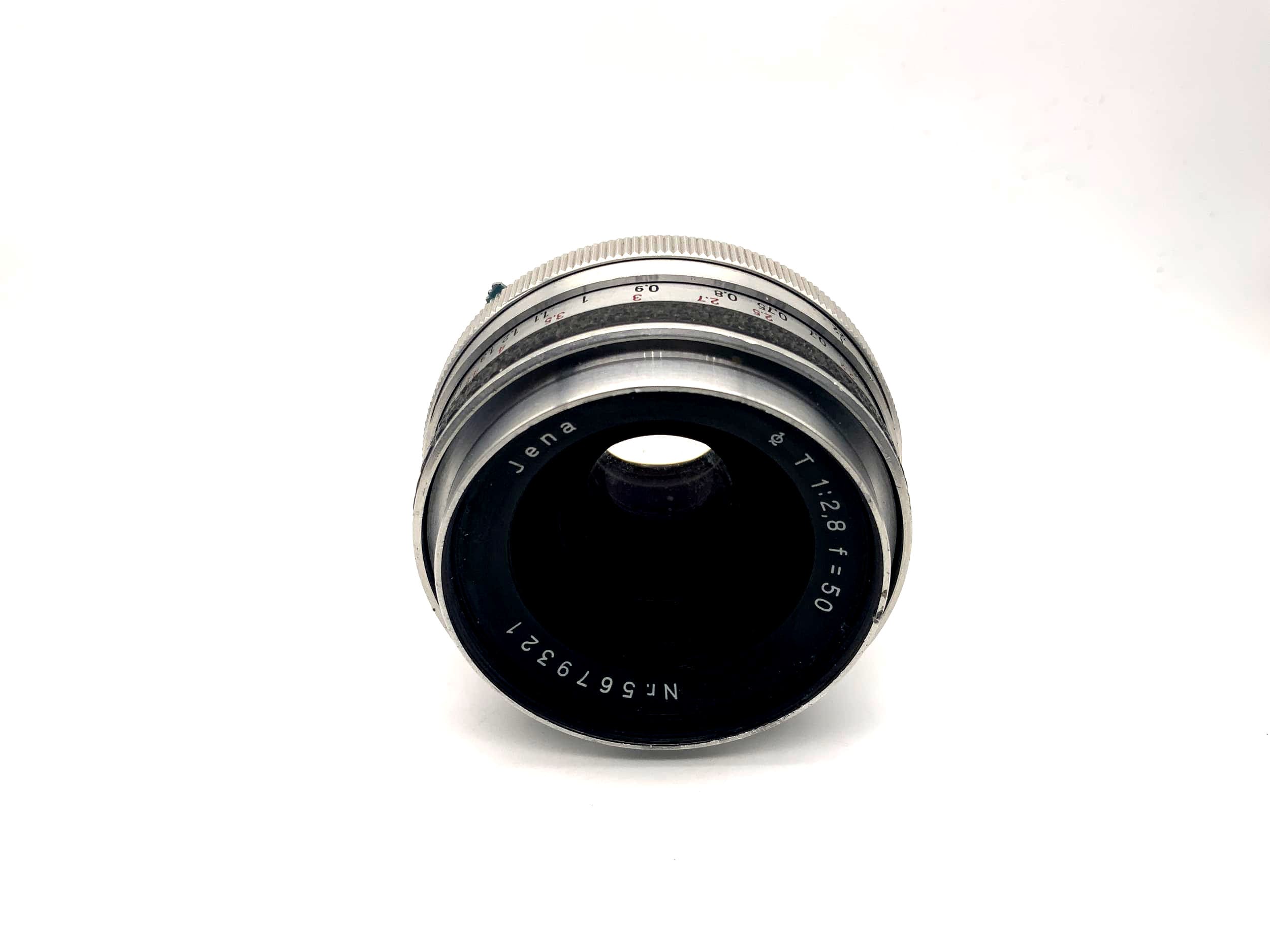 Carl Zeiss 50mm 1:2.8 Tessar lens from Jena, camera lens (Praktina)