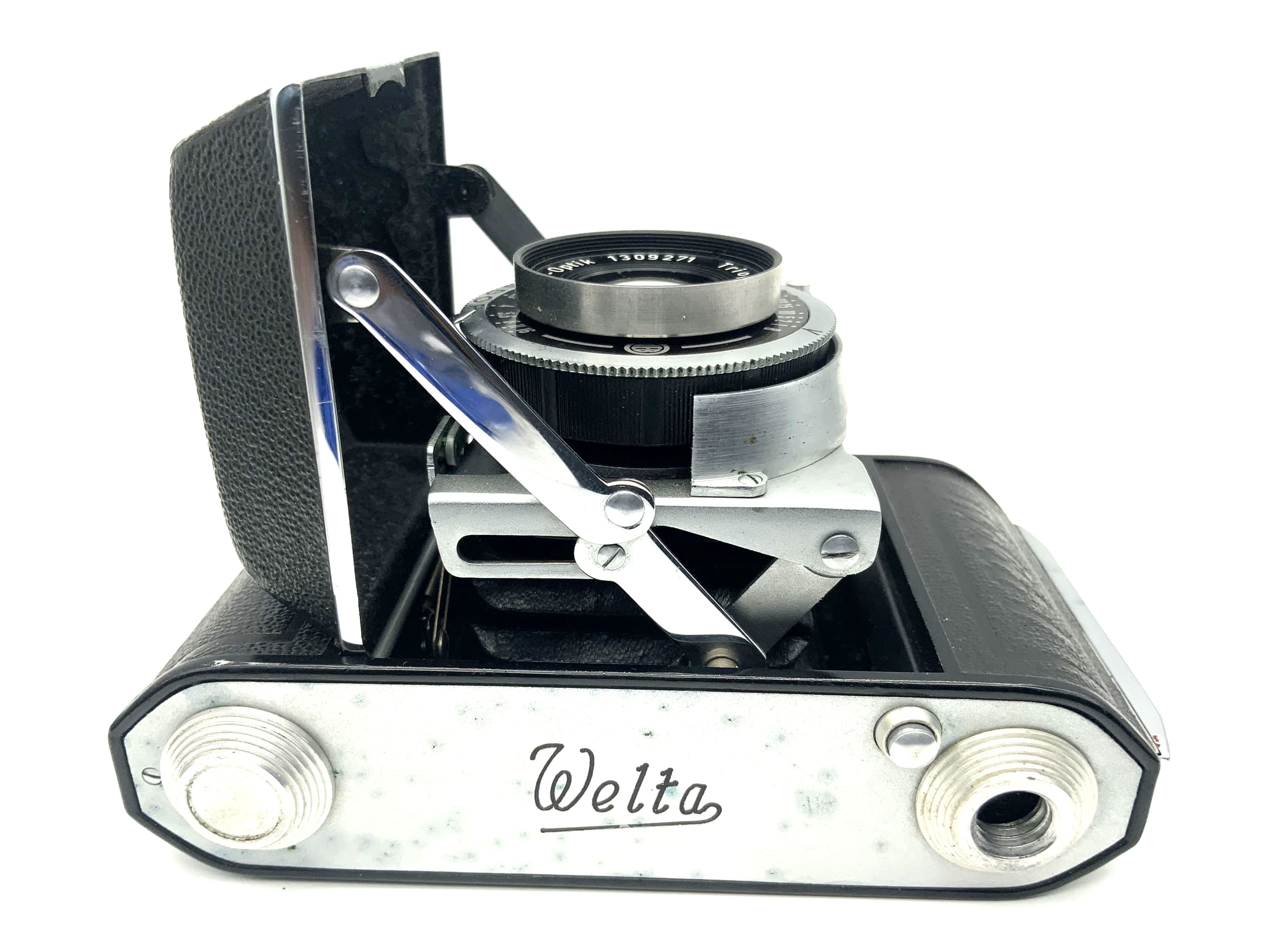 Welta Welti I folding camera with Meyer Optik Trioplan 1:2.9 50mm red V Cludor