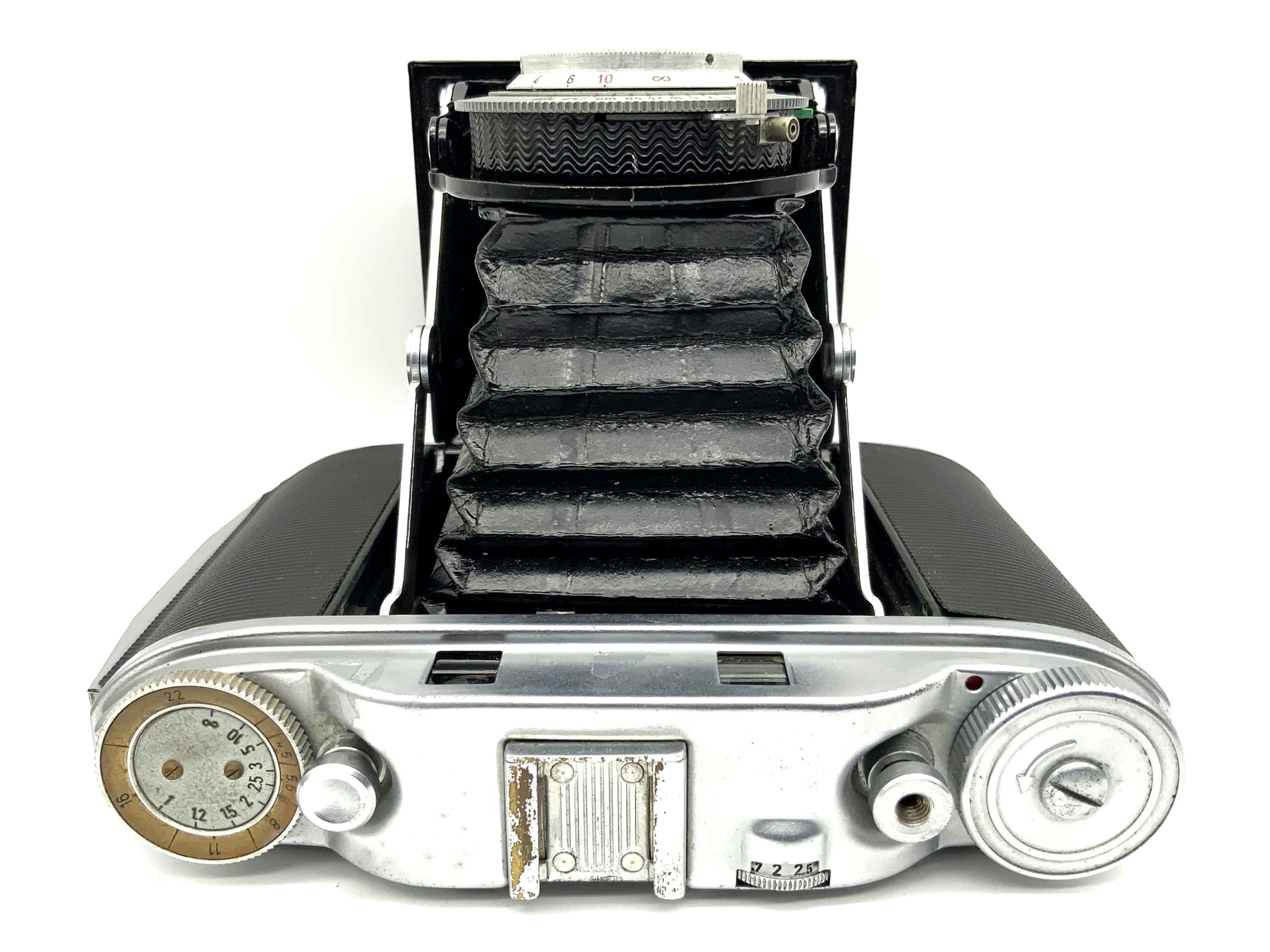 Agfa Isolette III folding camera with Solinar 1:4.5 85mm 3 Synchro-Compur