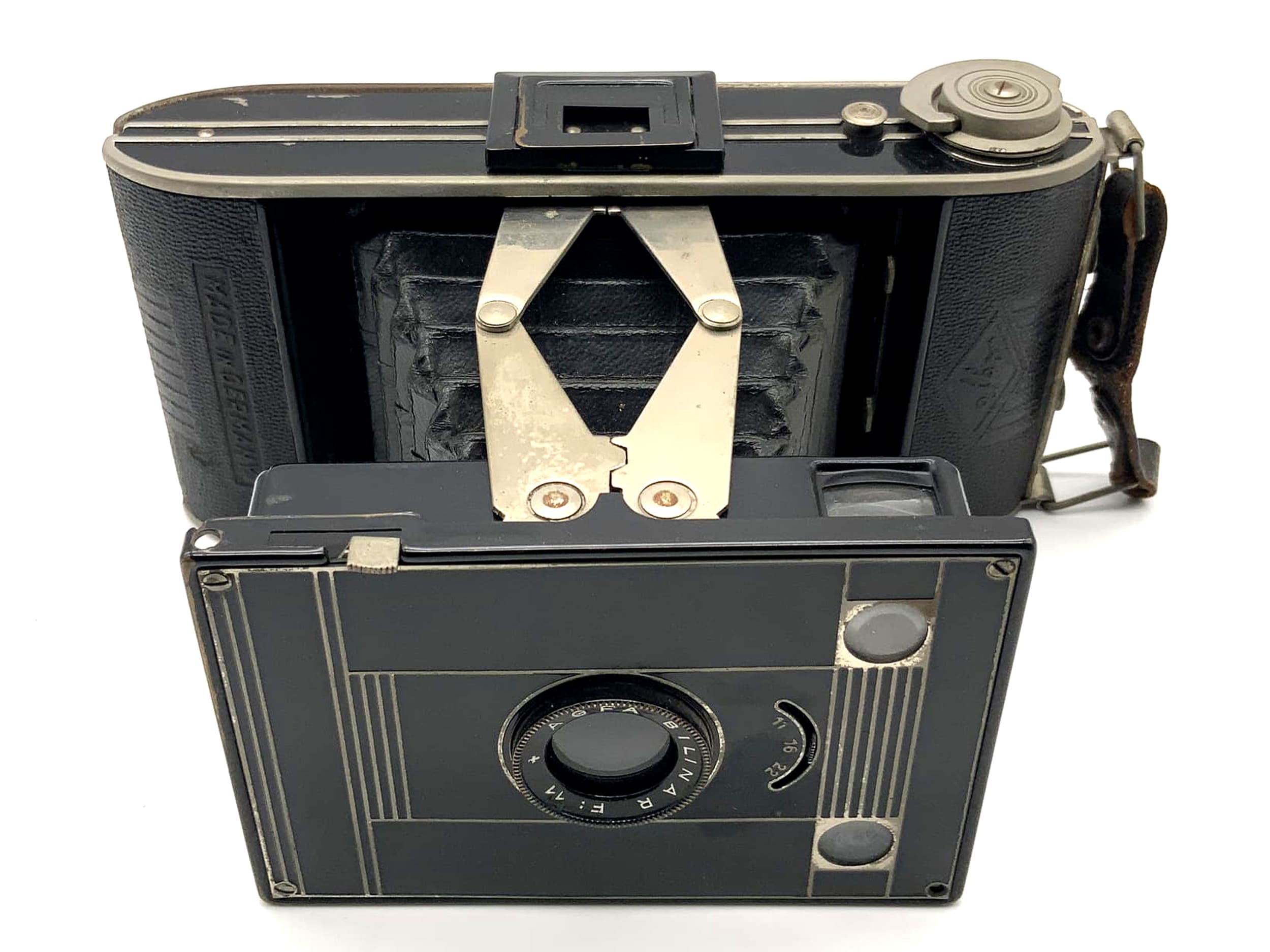 Agfa Billy-Clack folding camera with Bilinar 1:11 roll film, bellows camera, analog