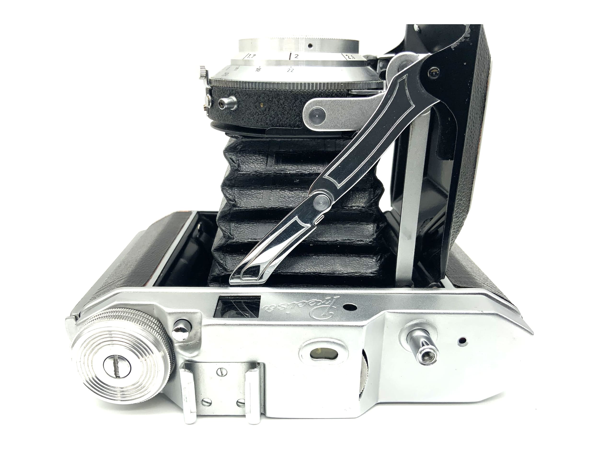 Beier Precisa folding camera with Meyer Optik Trioplan 1:3.5 75mm red V 6x6, 4.5x6