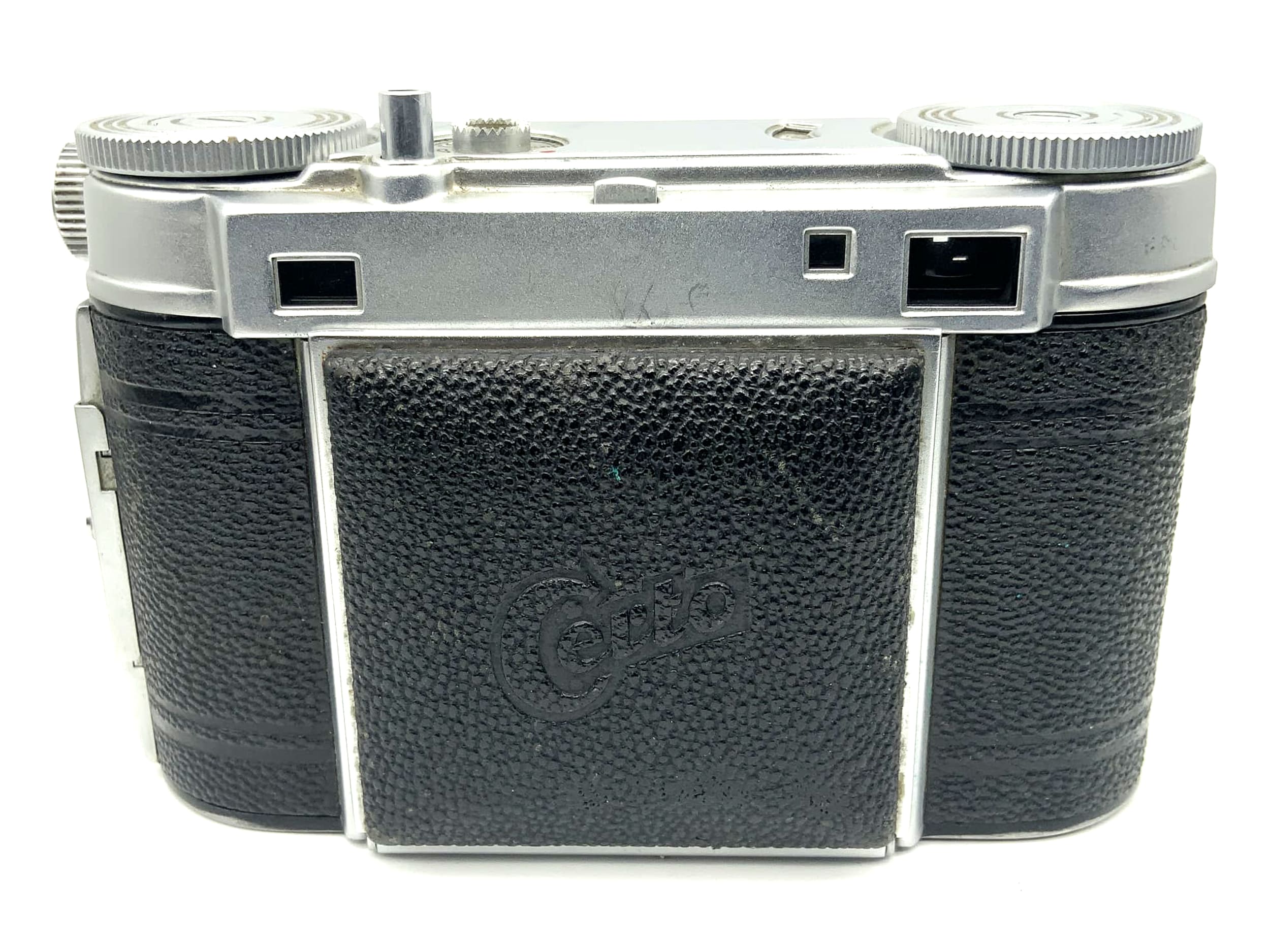 Certo folding camera with Carl Zeiss Tessar 1:3.5 5cm 50mm red T Compur Rapid