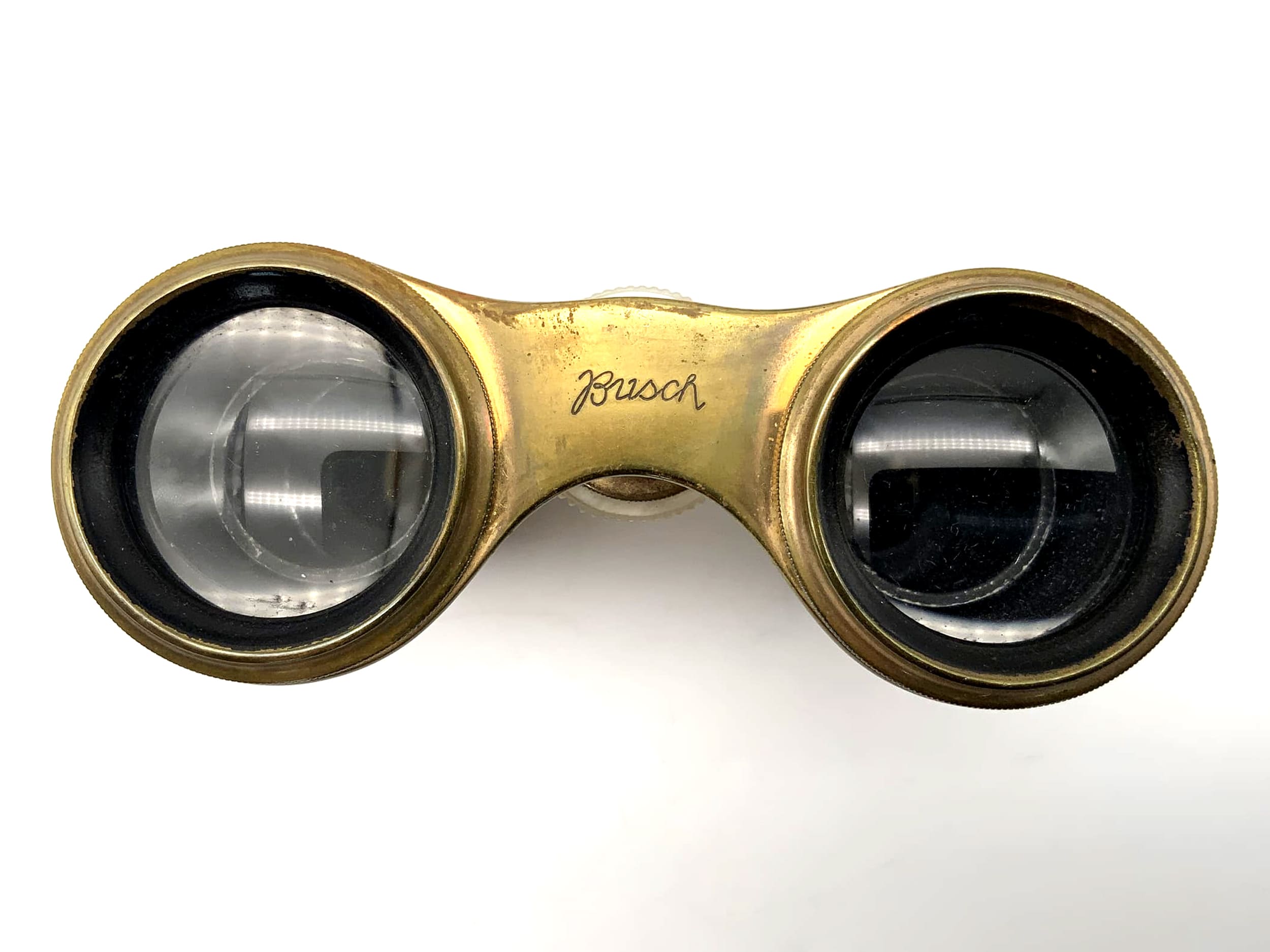 Busch binoculars, opera glasses, mother-of-pearl gold, prism binoculars, field glasses