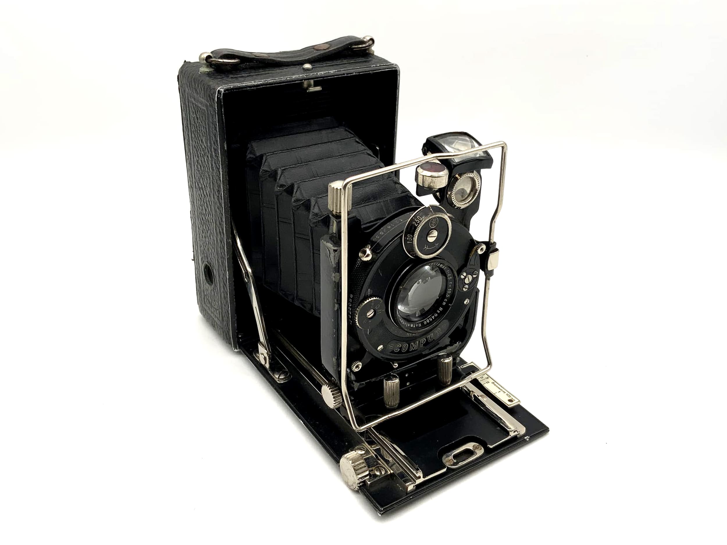 Plate camera with Hofmeister Syrconar double anastigmat 1:4.5 f=10.5cm 6x9 Compur