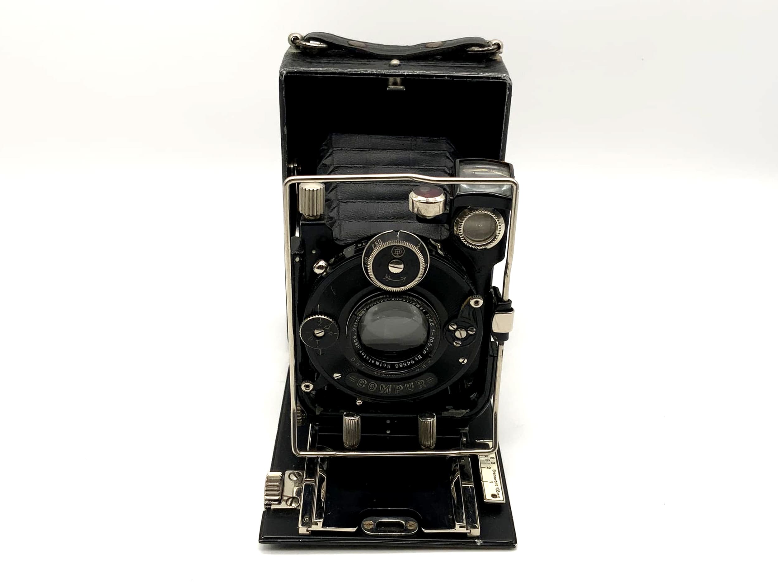 Plate camera with Hofmeister Syrconar double anastigmat 1:4.5 f=10.5cm 6x9 Compur