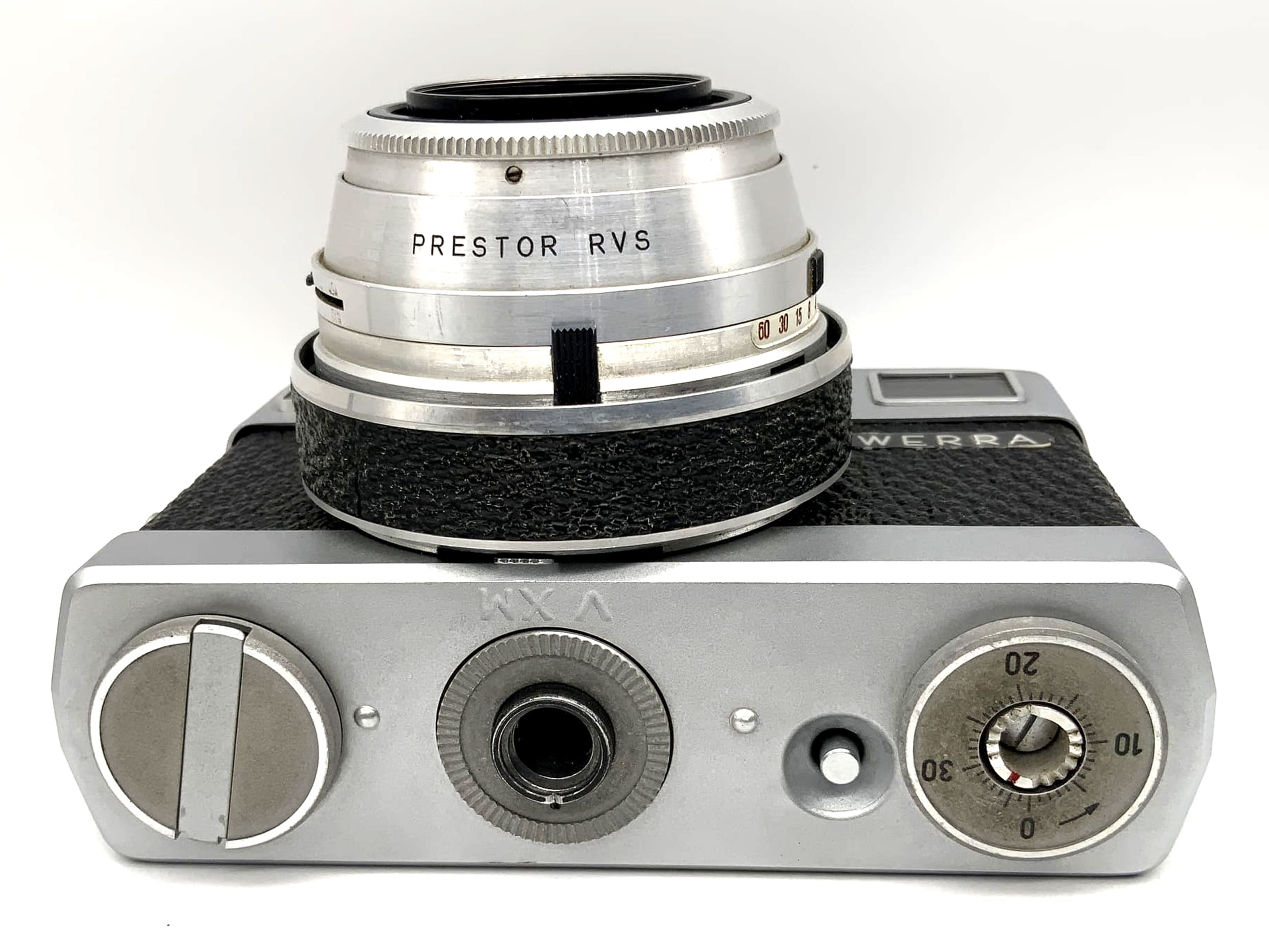 Carl Zeiss Jena Werra 1 viewfinder camera with Tessar 2.8/50 Prestor RVS black