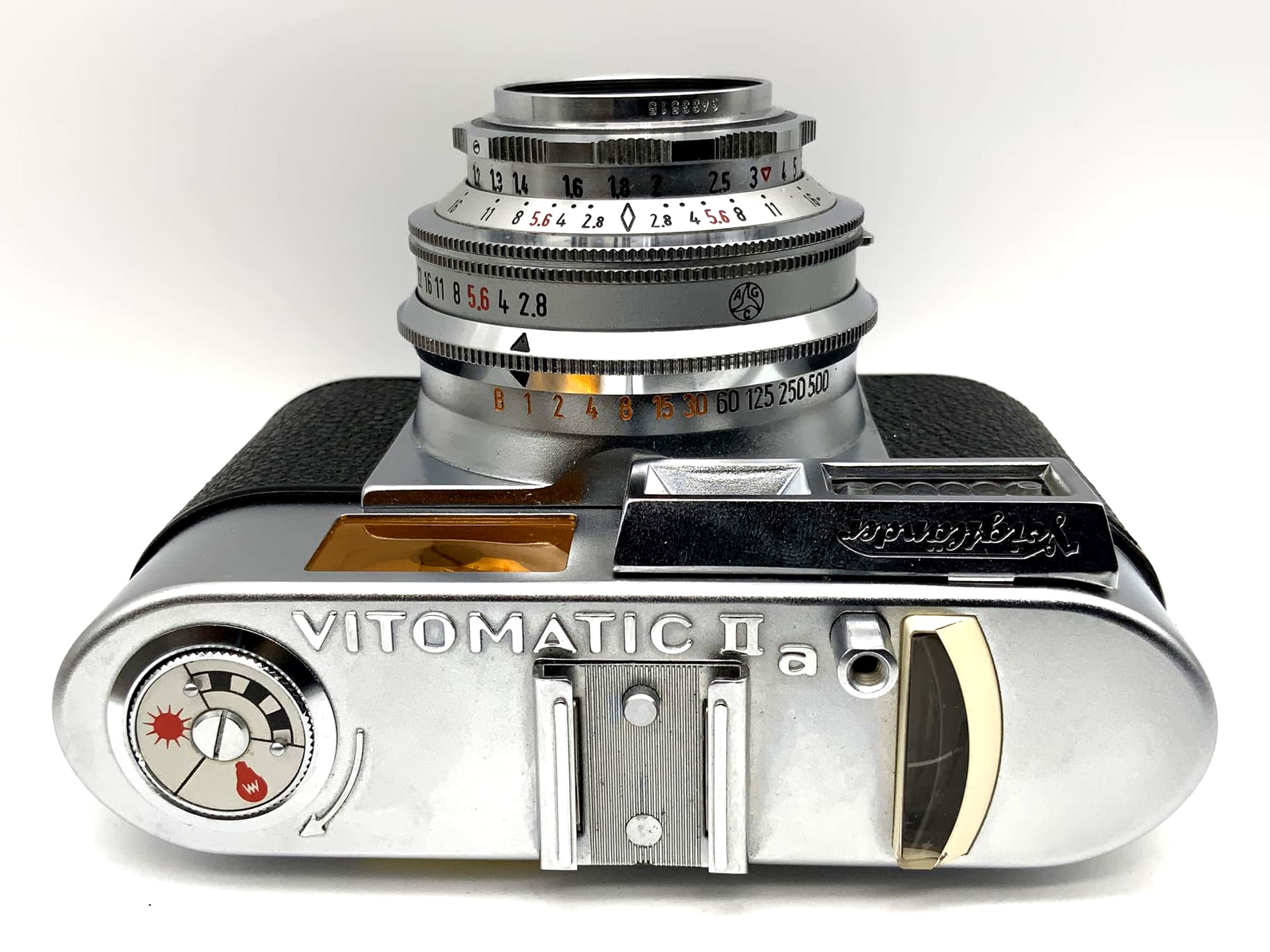 Voigtländer Vitomatic IIa viewfinder camera with Color-Skopar 2.8/50 Prontor 500 SLK-v