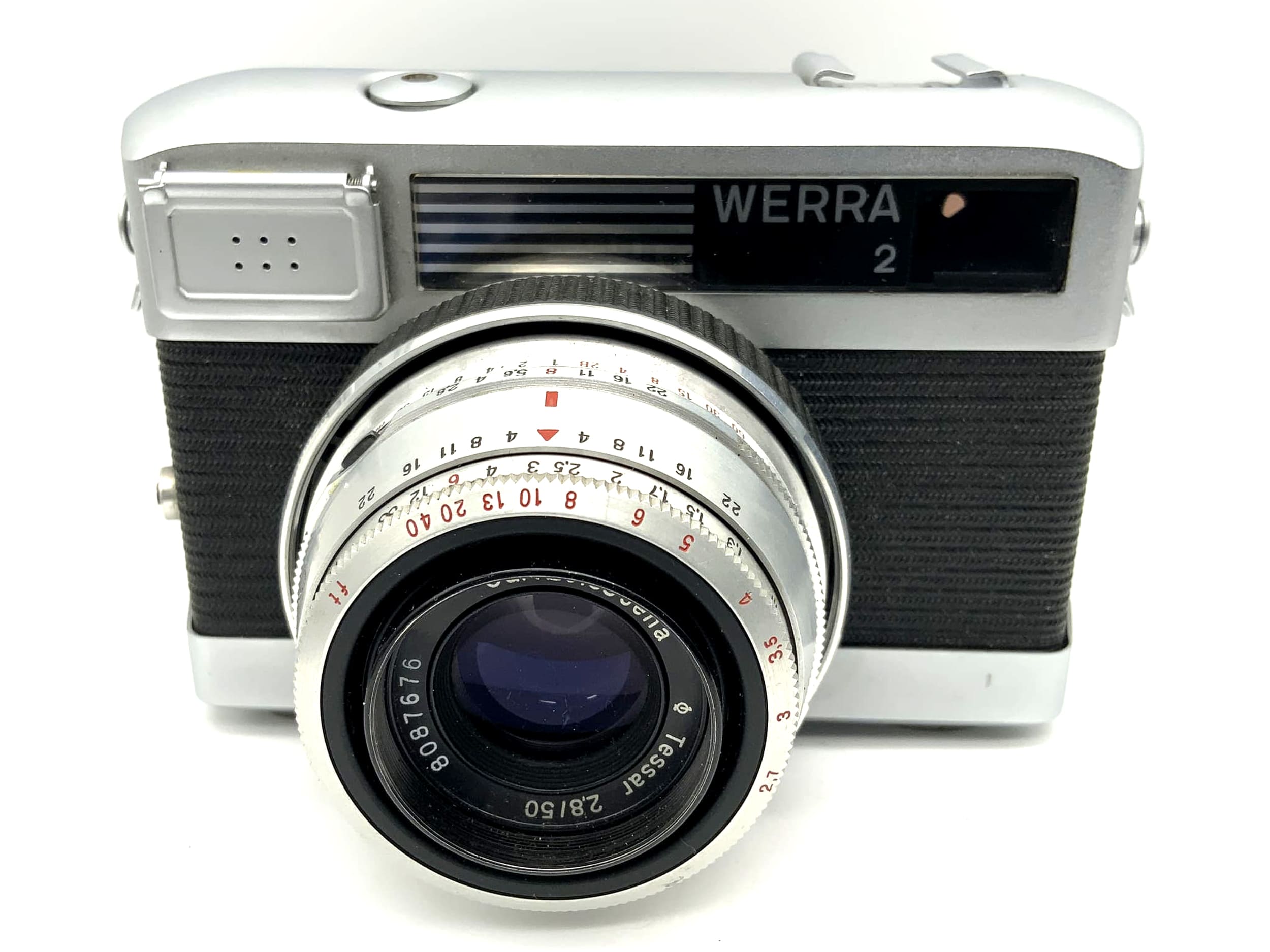 Carl Zeiss Jena Werra 2 viewfinder camera with Tessar 2.8/50 Prestor RVS black
