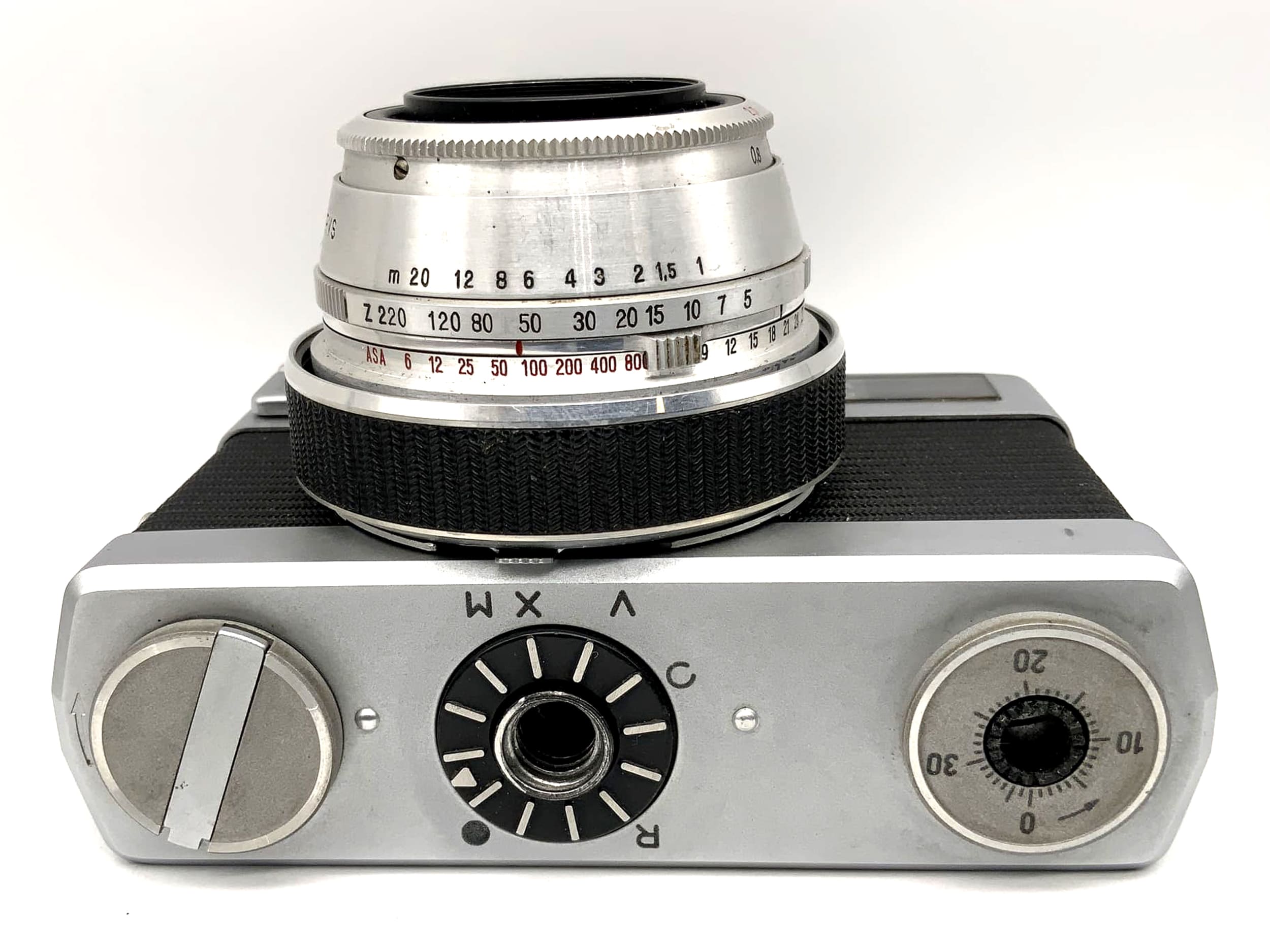Carl Zeiss Jena Werra 2 viewfinder camera with Tessar 2.8/50 Prestor RVS black