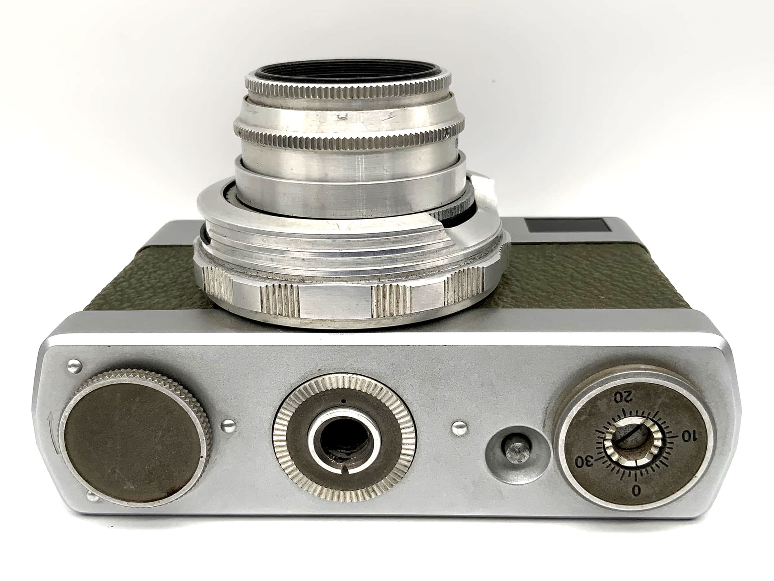Carl Zeiss Jena Werra 1 rangefinder camera with Novonar 3.5/50 red T analog camera, green