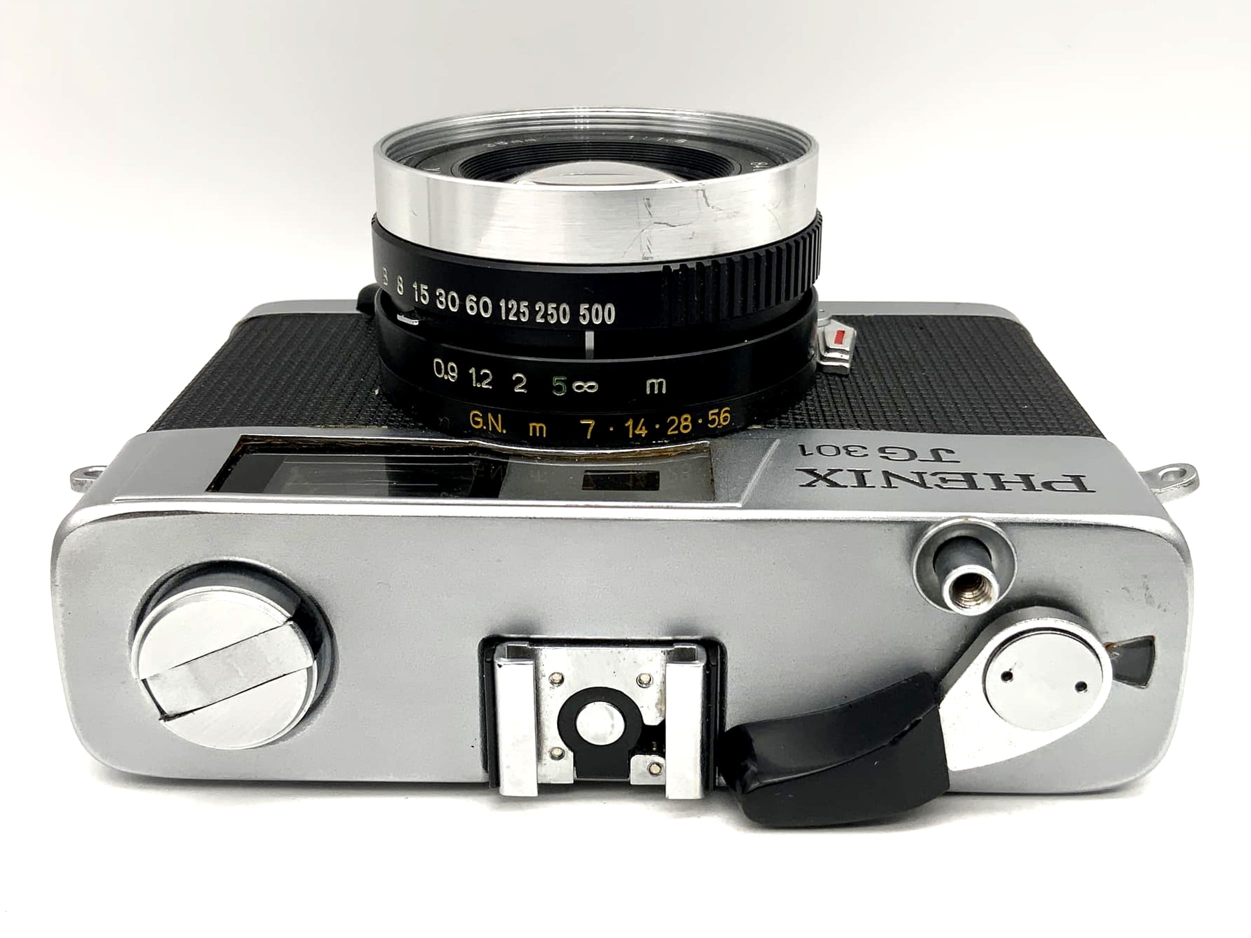Phenix JG301 viewfinder camera with 1.8/38mm analog camera! Light meter defective!
