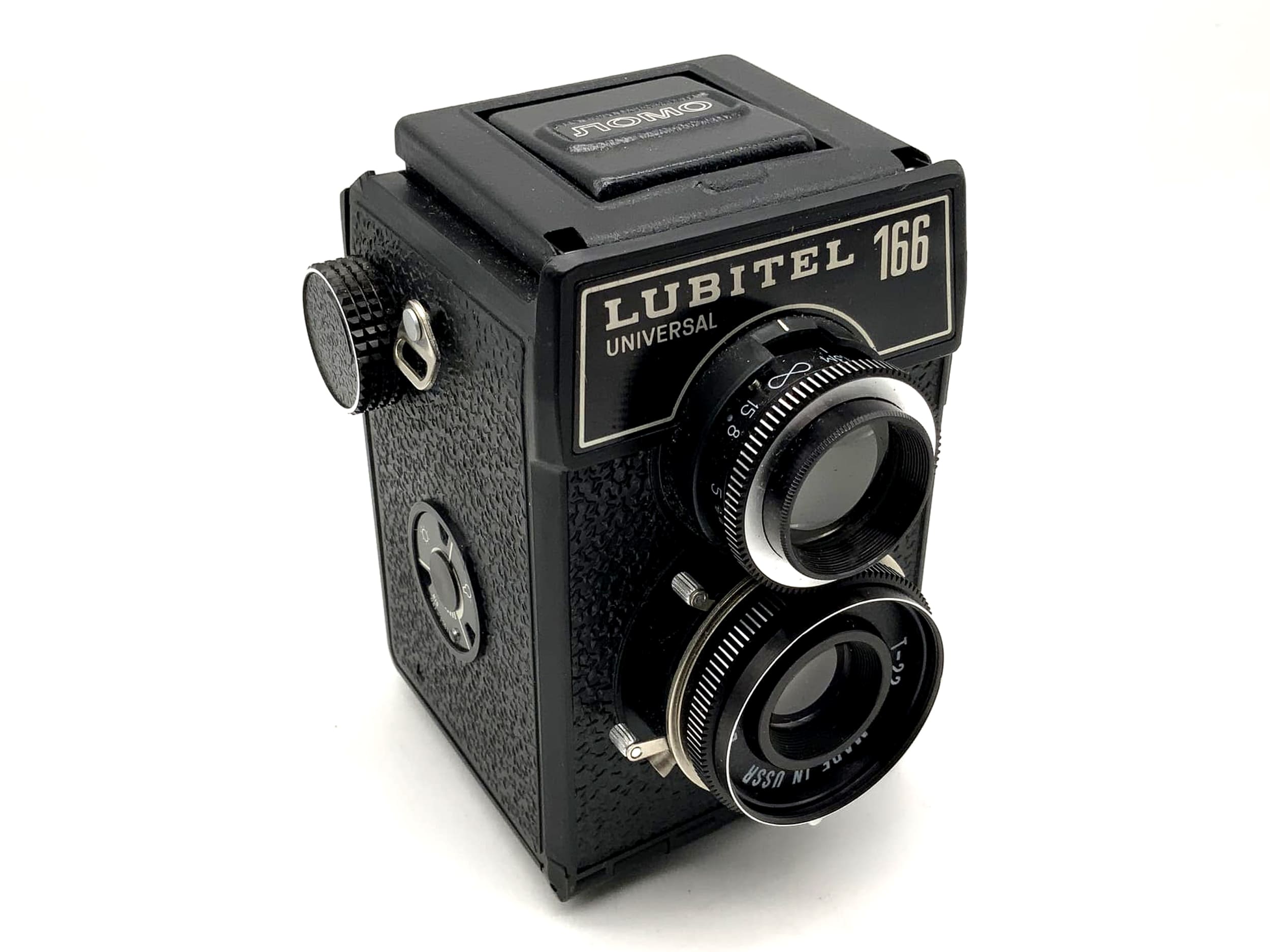 Lomo Lubitel 166 universal TLR with T-22 4.5/75 USSR twin-lens camera (defective)