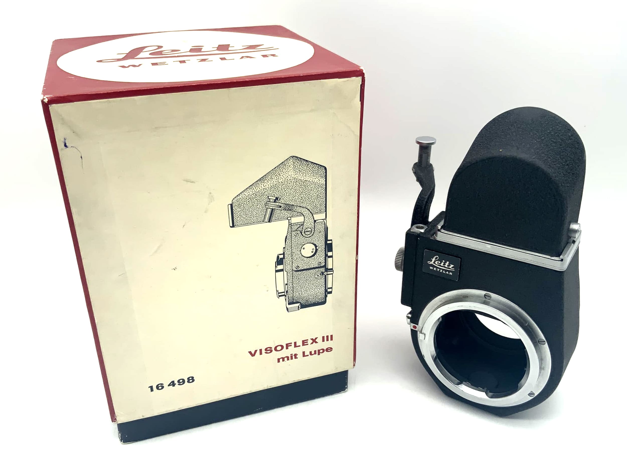 Leitz Wetzlar Visoflex III mirror box with magnifying lens 16 498 in original packaging Leica M