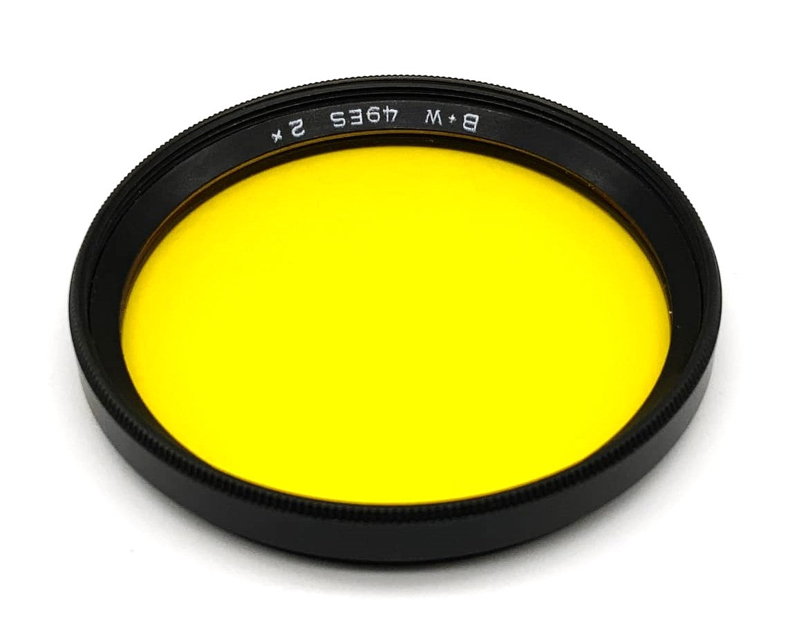 B+W Yellow Color Filters, 2x, 49mm Circular, M49 Filter Thread