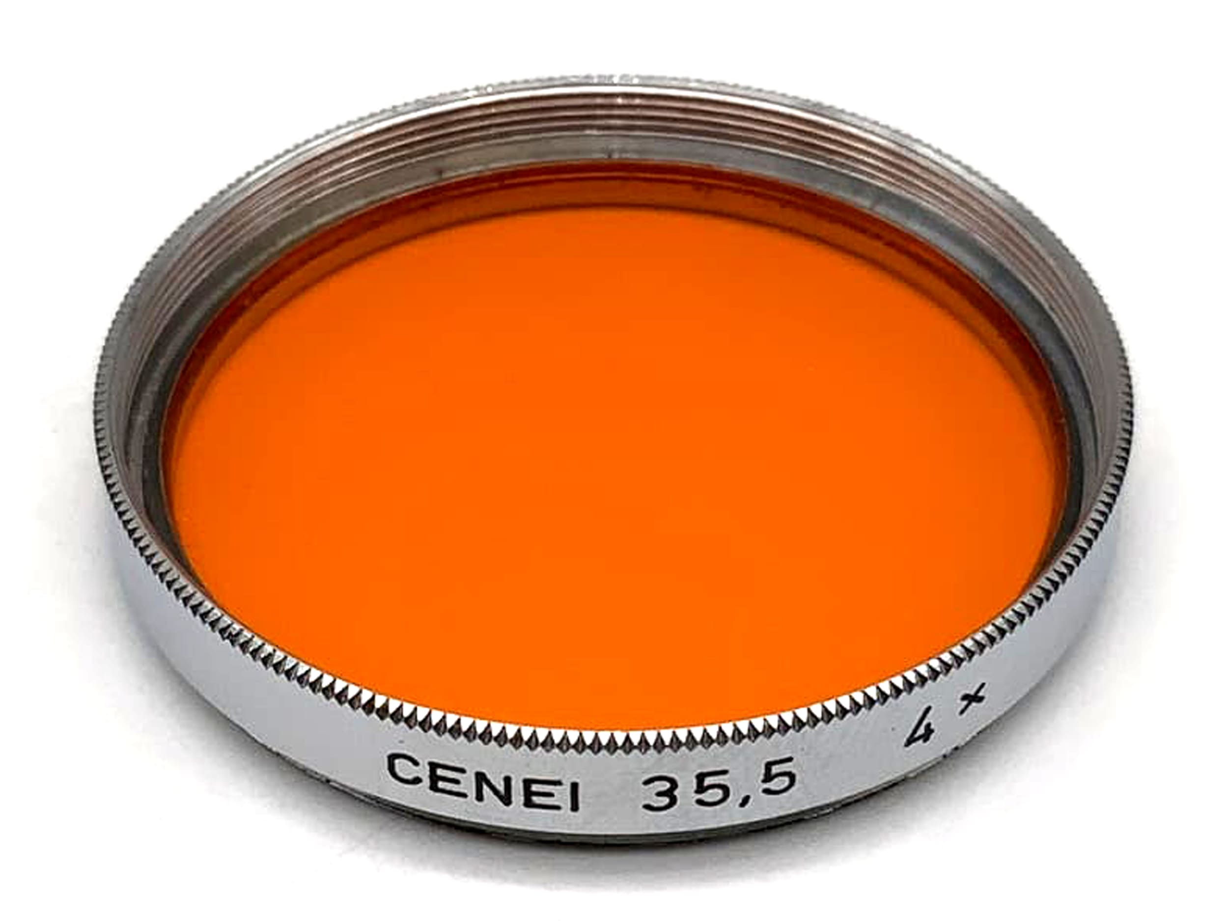 Cenei orange color filter, 35.5mm circular, M35 filter thread