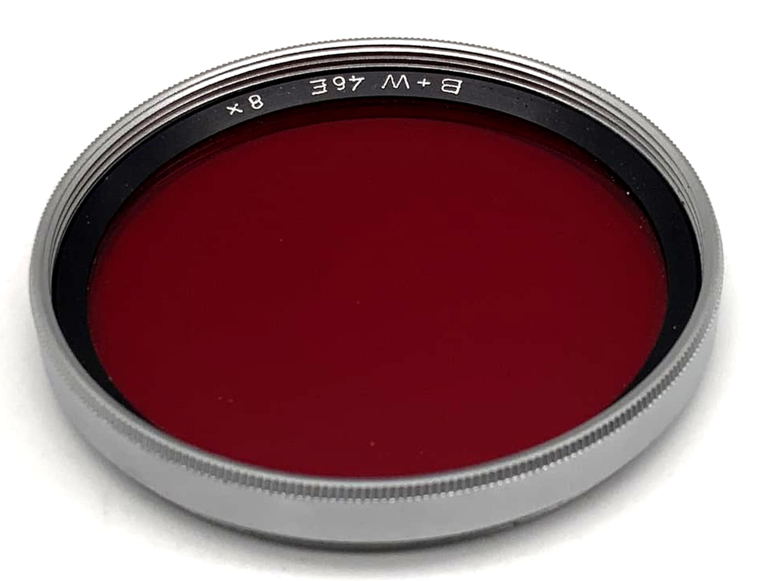 B+W Color Filter 8x Red Red Filter 46mm Circular Filter Thread M46