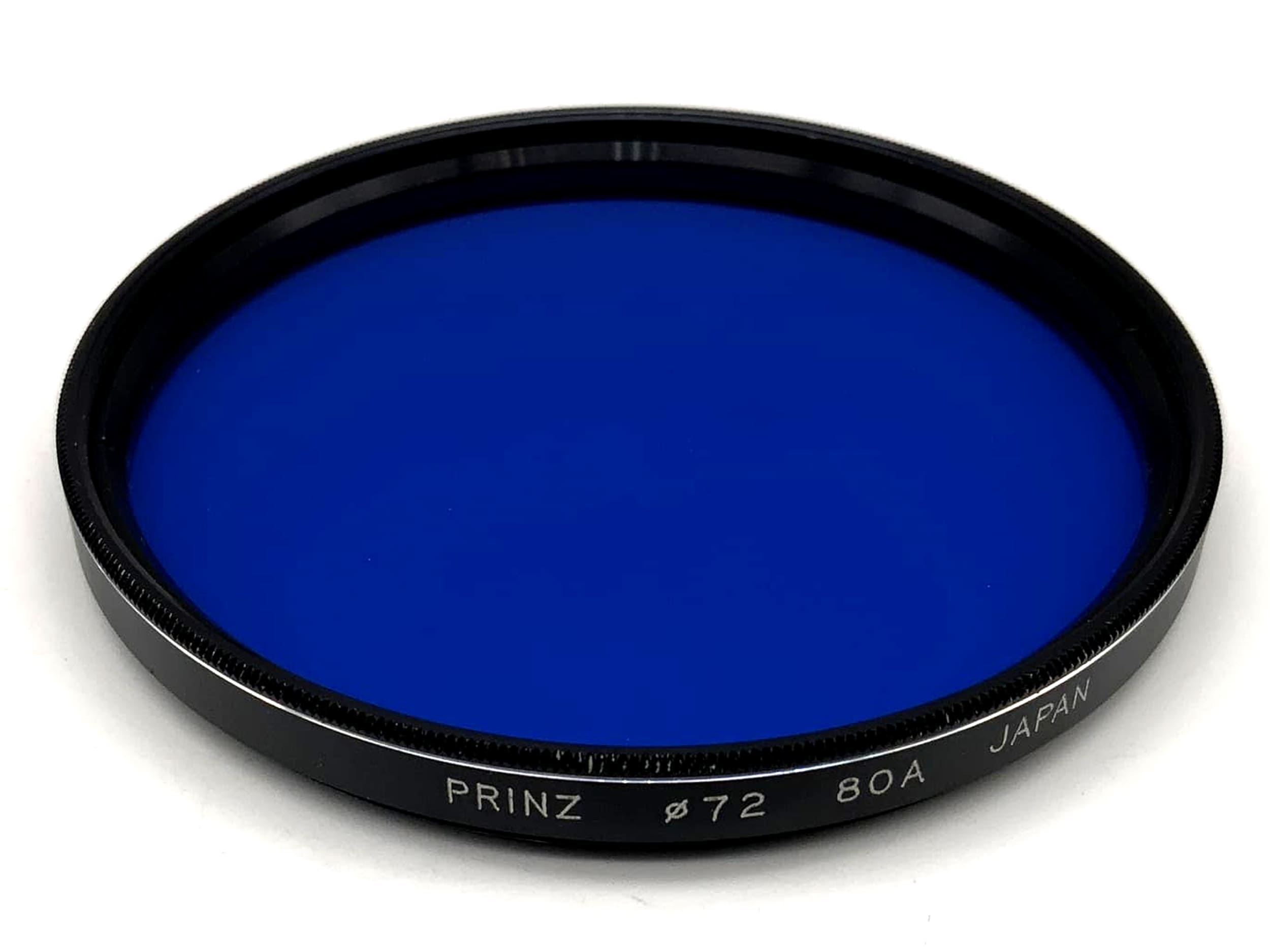 Prinz 80A blue color filter, 72mm filter thread M72