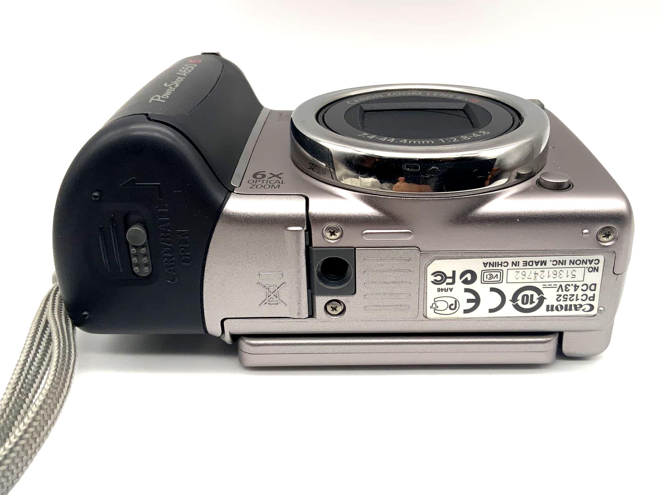 Canon Power Shot A650 IS with Zoom Lens 6x IS 7.4-44.4mm 1:2.8-4.8 12.1 MP Ai AF