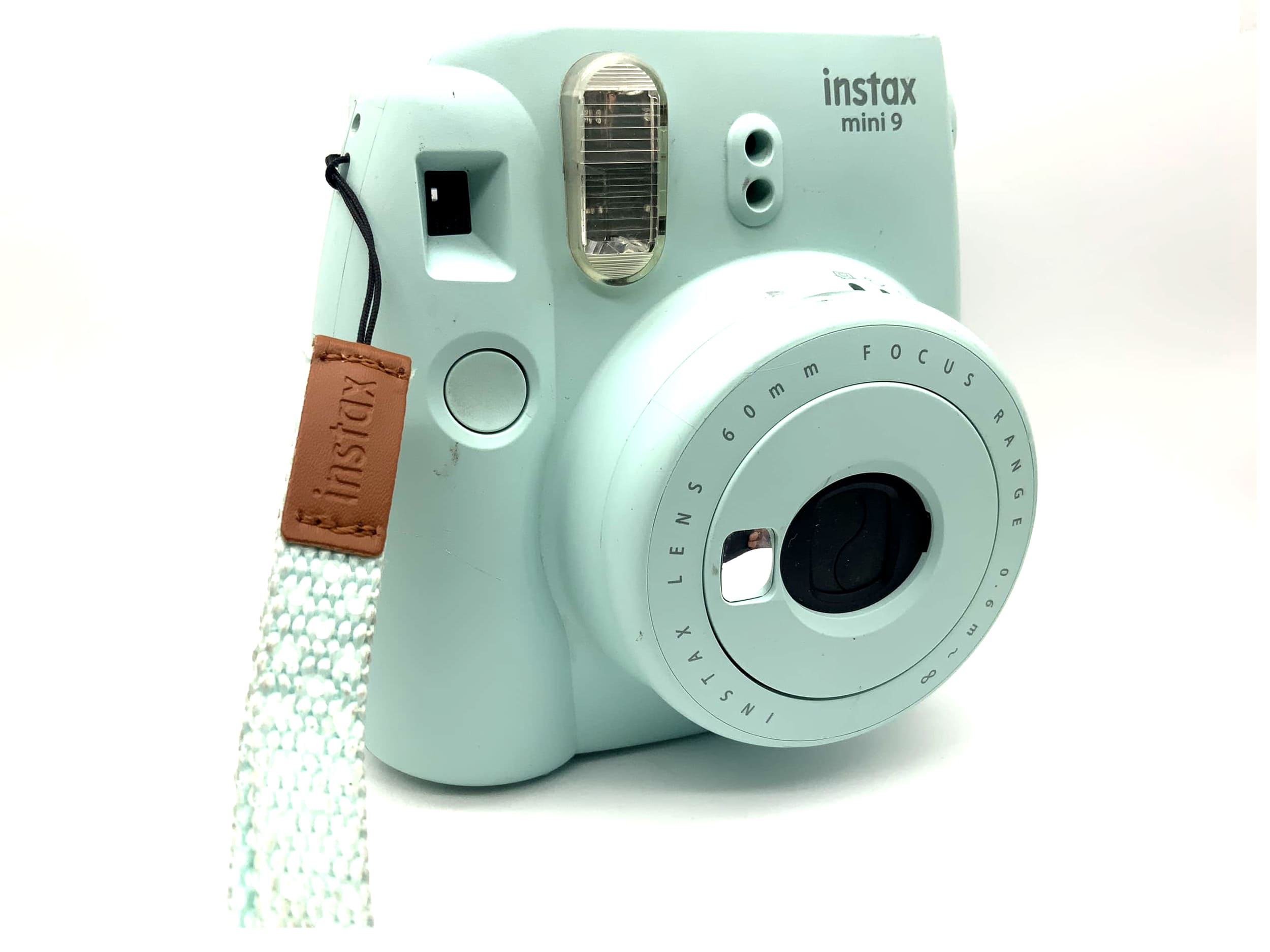 Fujifilm instax mini 9 instant camera, 60mm lens, analog camera