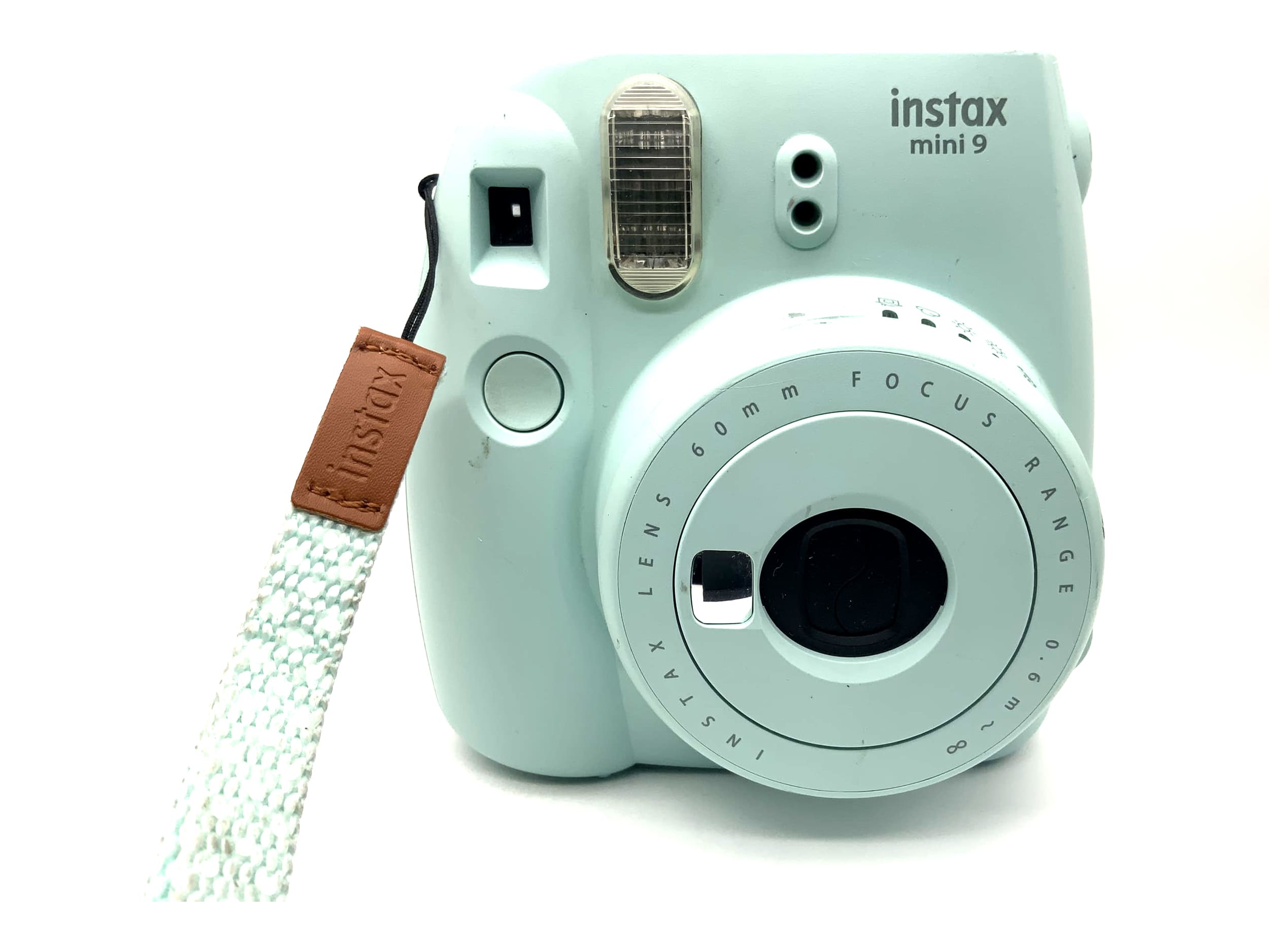 Fujifilm instax mini 9 instant camera, 60mm lens, analog camera