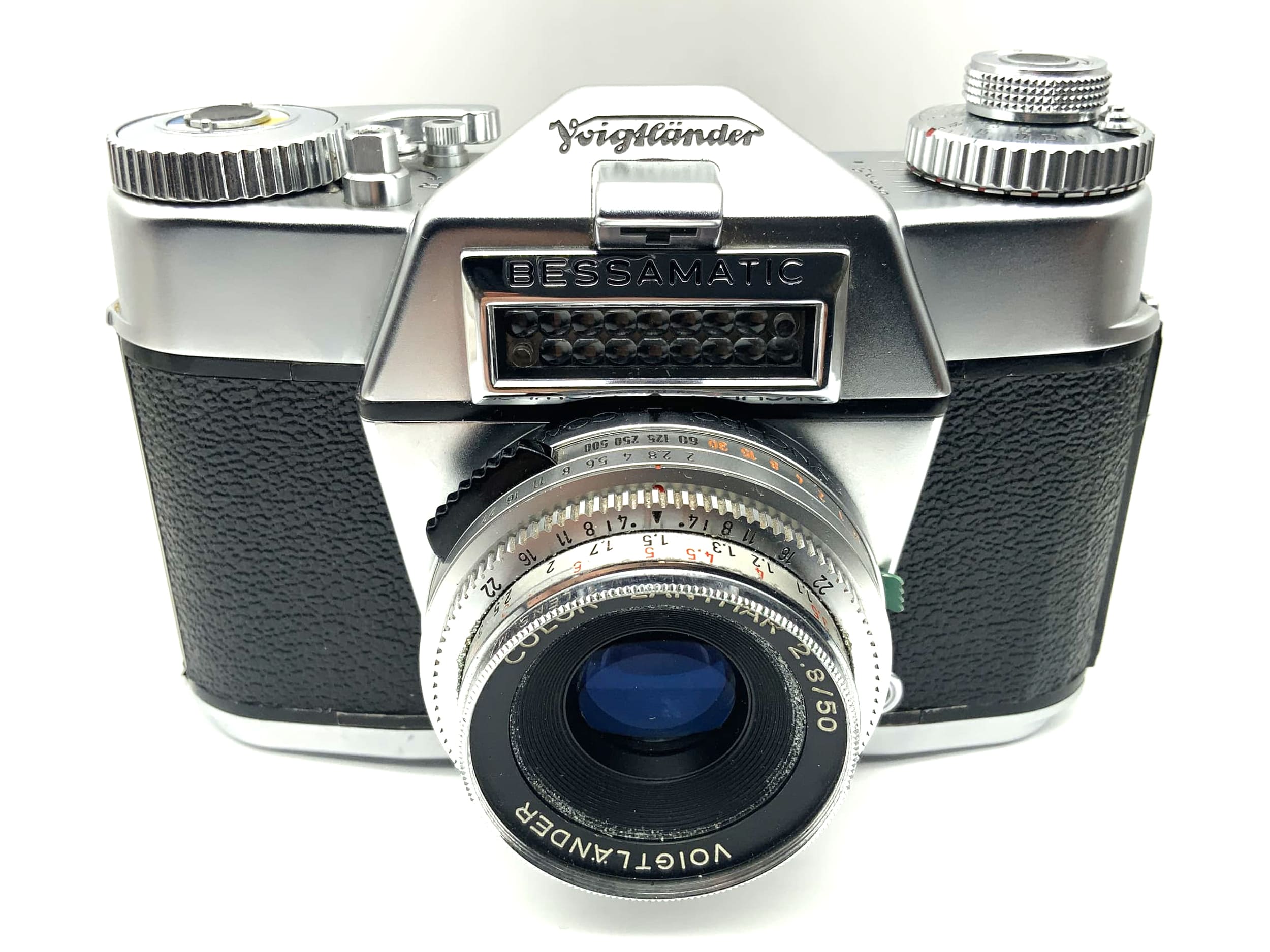 Voigtländer Bessamatic SLR Synchro-Compur-X (Color-Lanthar 2.8/50) light meter defective!