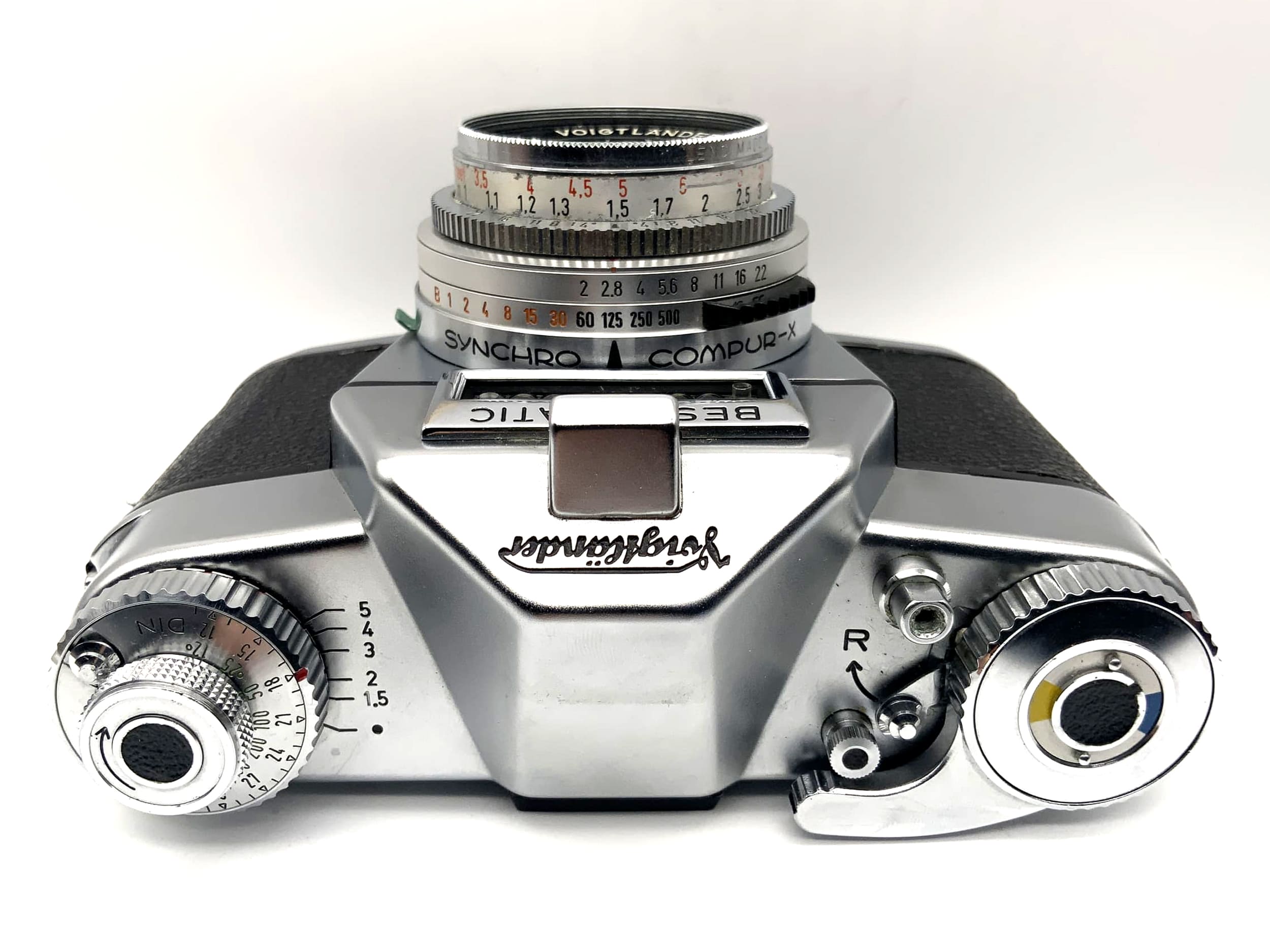 Voigtländer Bessamatic SLR Synchro-Compur-X (Color-Lanthar 2.8/50) light meter defective!