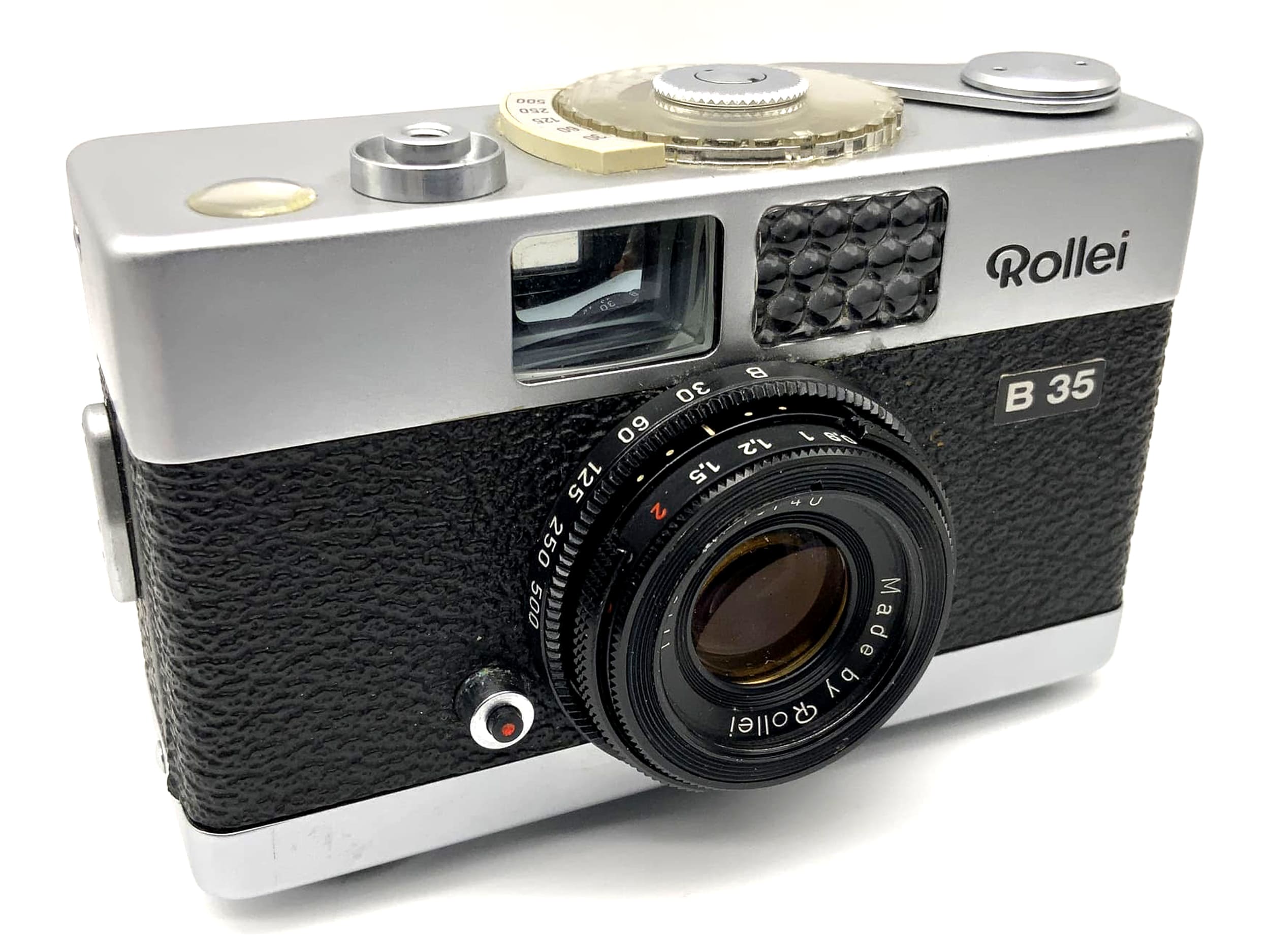 Rollei B 35 viewfinder camera with Triotar 3.5/40 chrome lens, 35mm compact camera