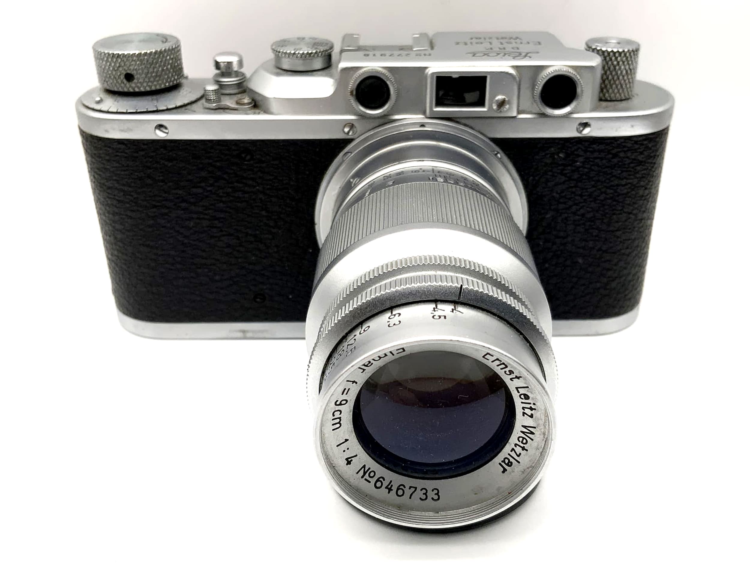 Leitz Leica II 1938 rangefinder camera with Elmar 9cm 1:4 90mm Leica 2 No. 277918