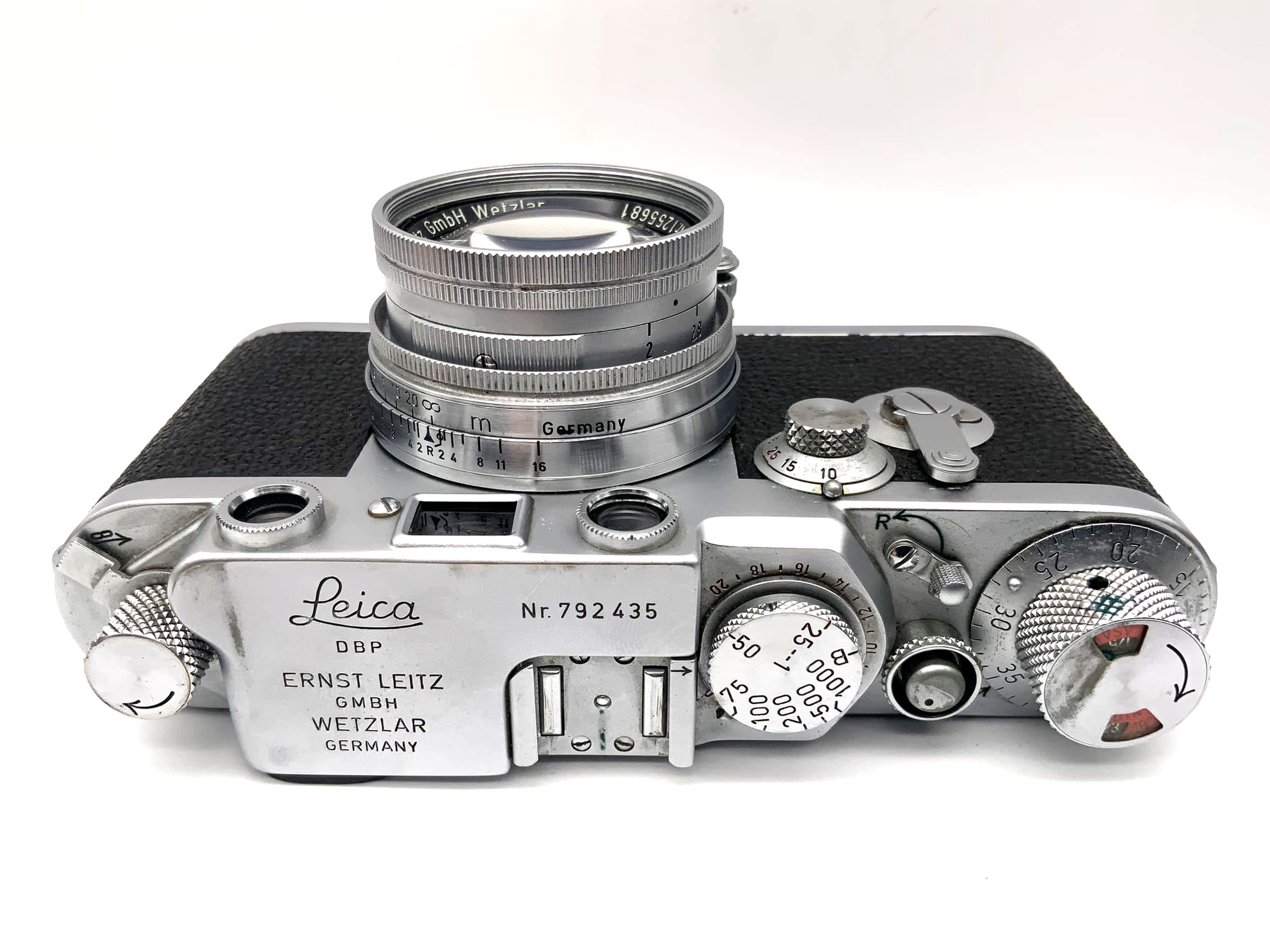 Leitz Leica III f 1956 viewfinder camera + Summicron 5cm 1:2 50mm Leica 3f No. 792435
