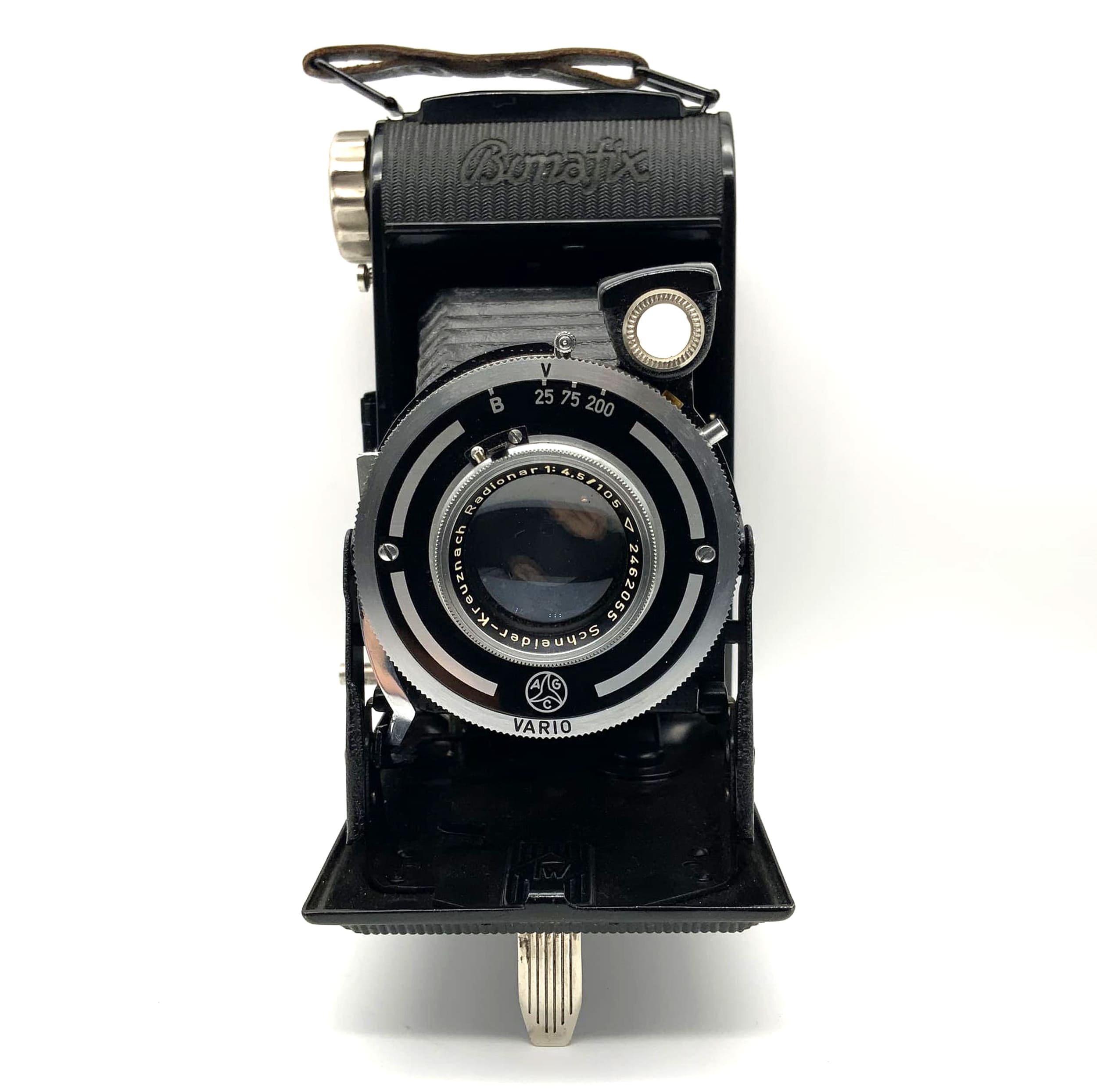 Franka Bonafix folding camera with Schneider Kreuznach Radionar 1:4.5/105 Vario lens