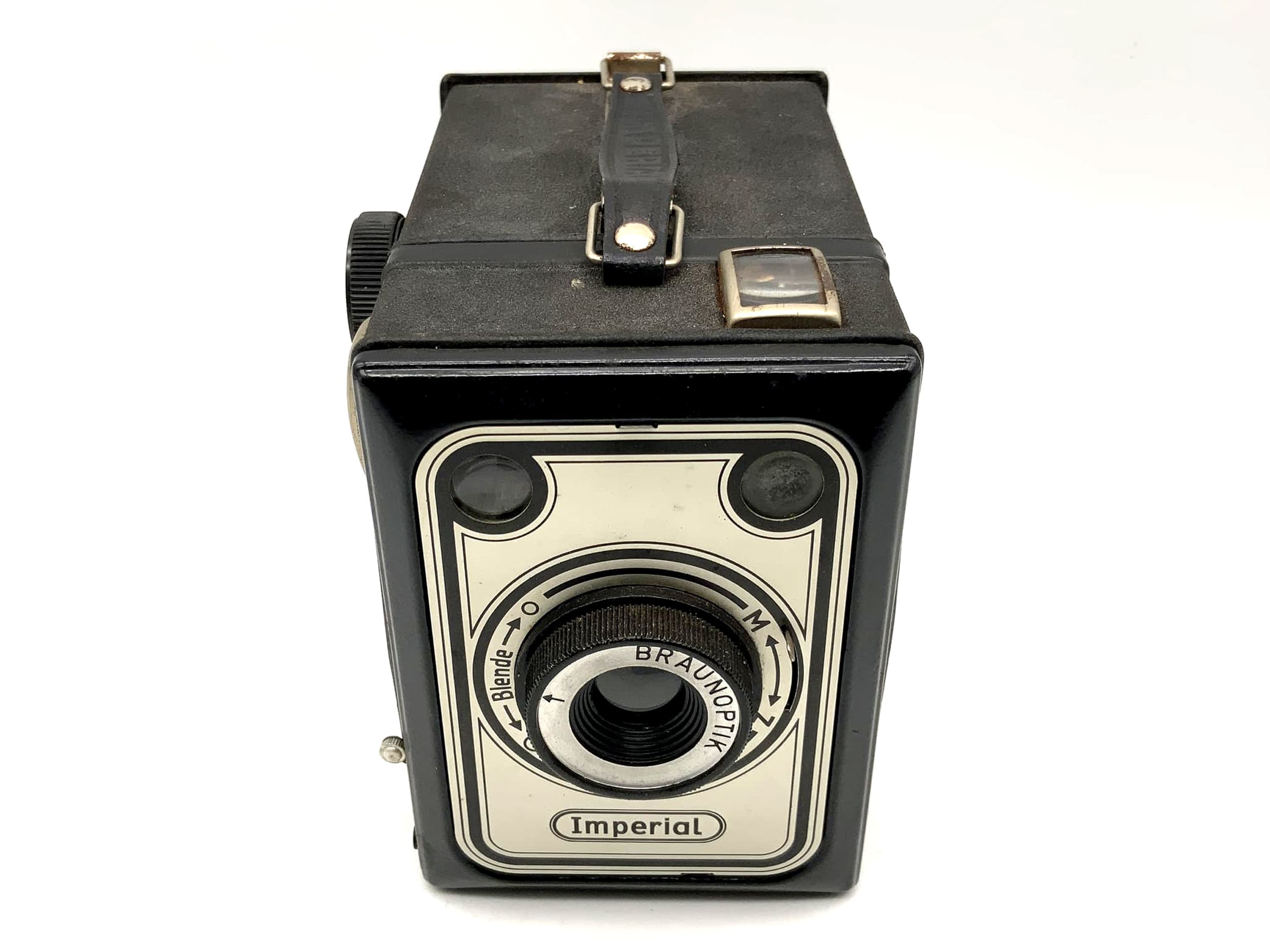 Imperial box camera with Braun lens, roll film analog camera