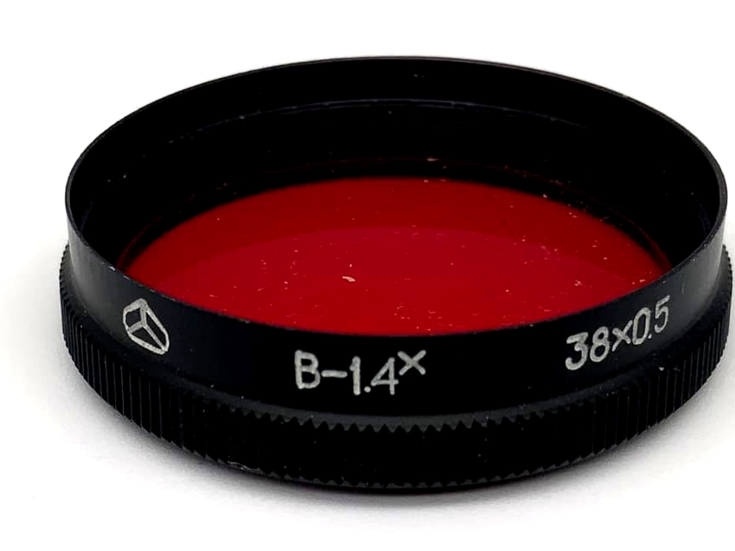 Zenit color filter 38mm red internal thread B-1.4x 38x0.5 red color filter