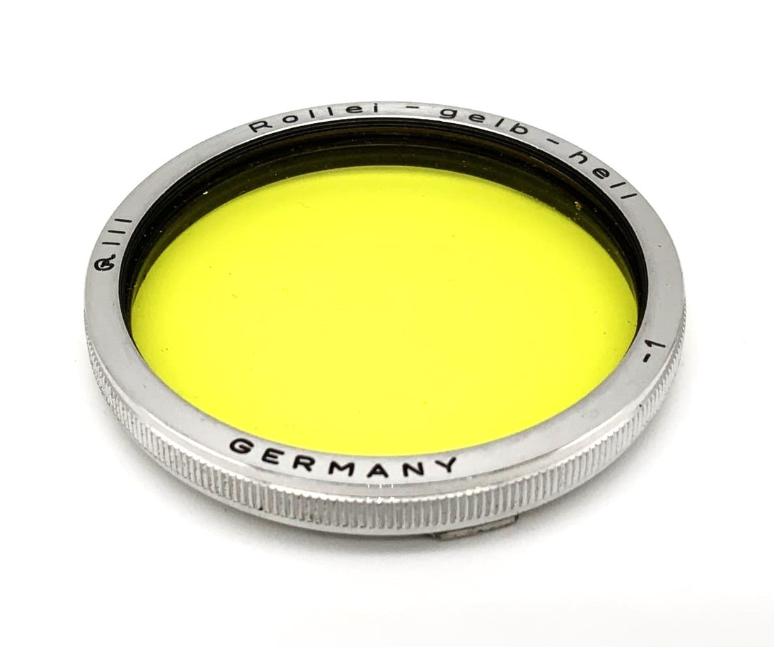 Rollei color filter bayonet 3 Bay III light yellow -1 for Rolleiflex RIII yellow