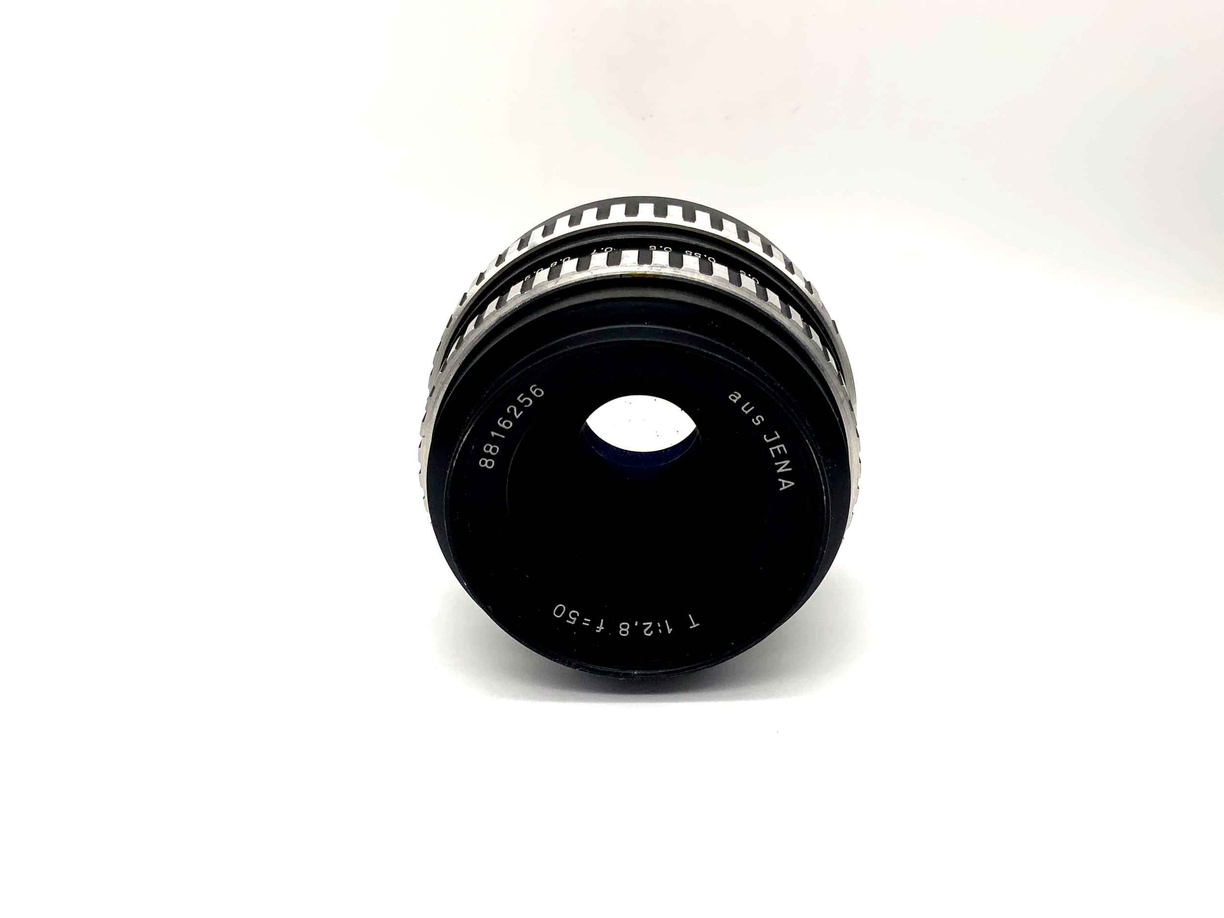 Carl Zeiss 50mm 1:2.8 Tessar lens from Jena Zebra camera lens (M42)