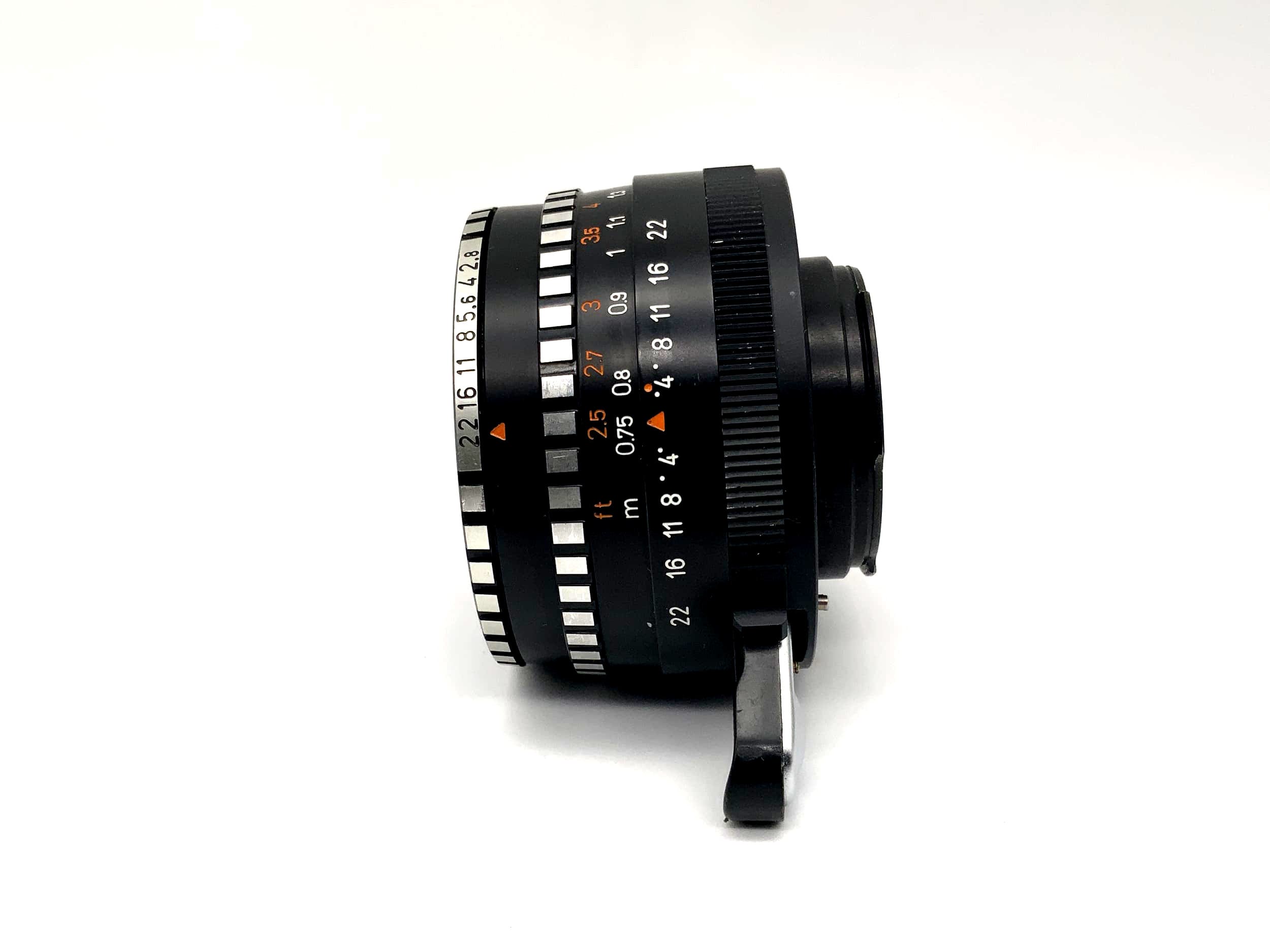 Meyer Optik Görlitz 50mm 1:2.8 lens Domiplan Zebra automatic Lens (Exa)