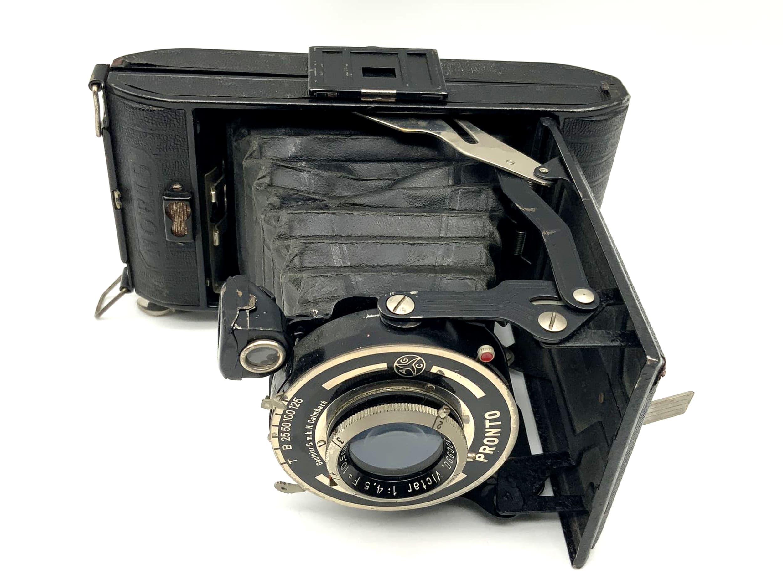 Noris folding camera with Victar 1:4.5 F=10.5cm Ludwig Dresden Pronto