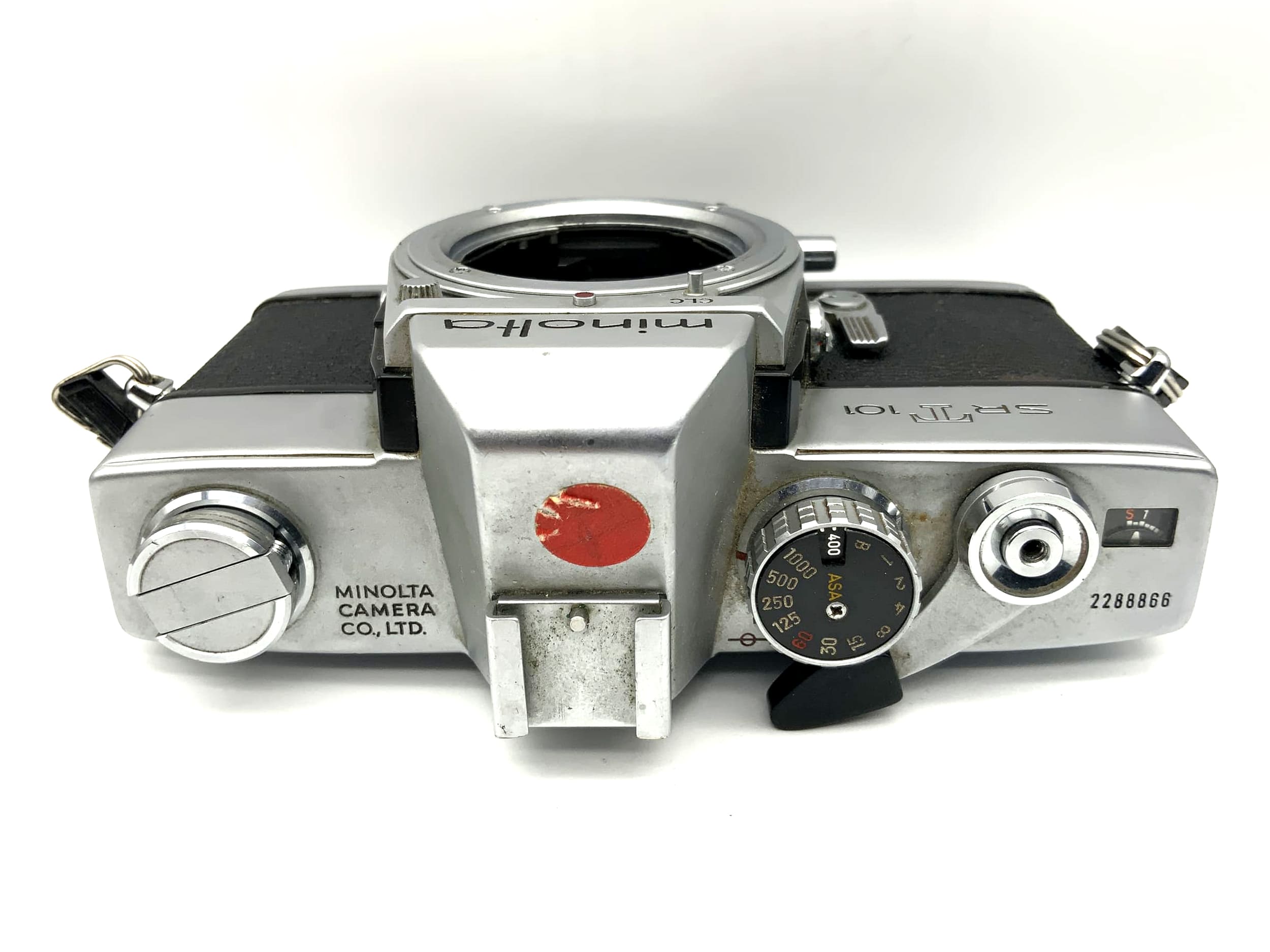 Minolta SRT 101 35mm SLR analog camera (Minolta MD) !Light meter defective!