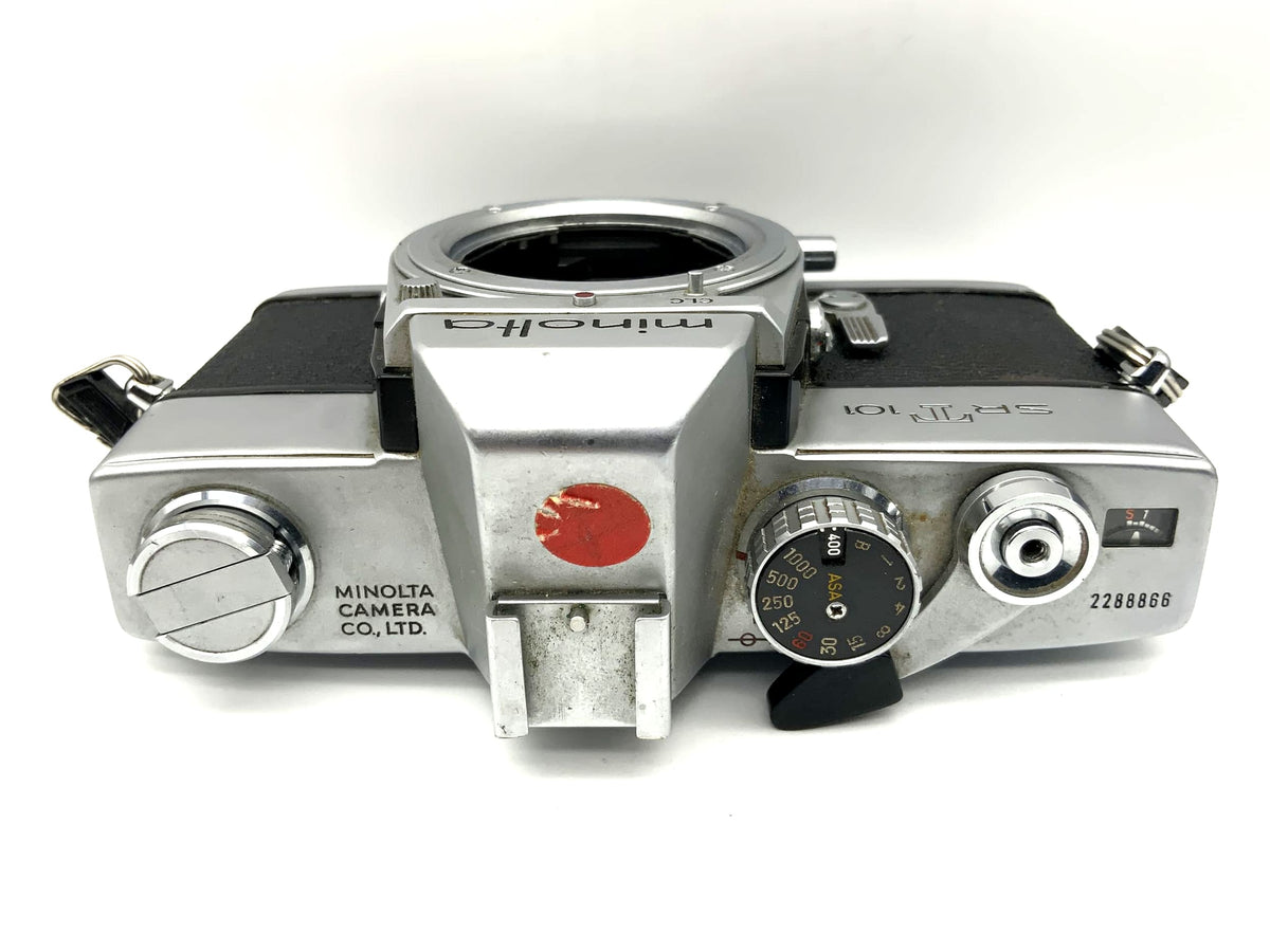 Minolta SRT 101 35mm SLR analog camera (Minolta MD) !Light meter defective!