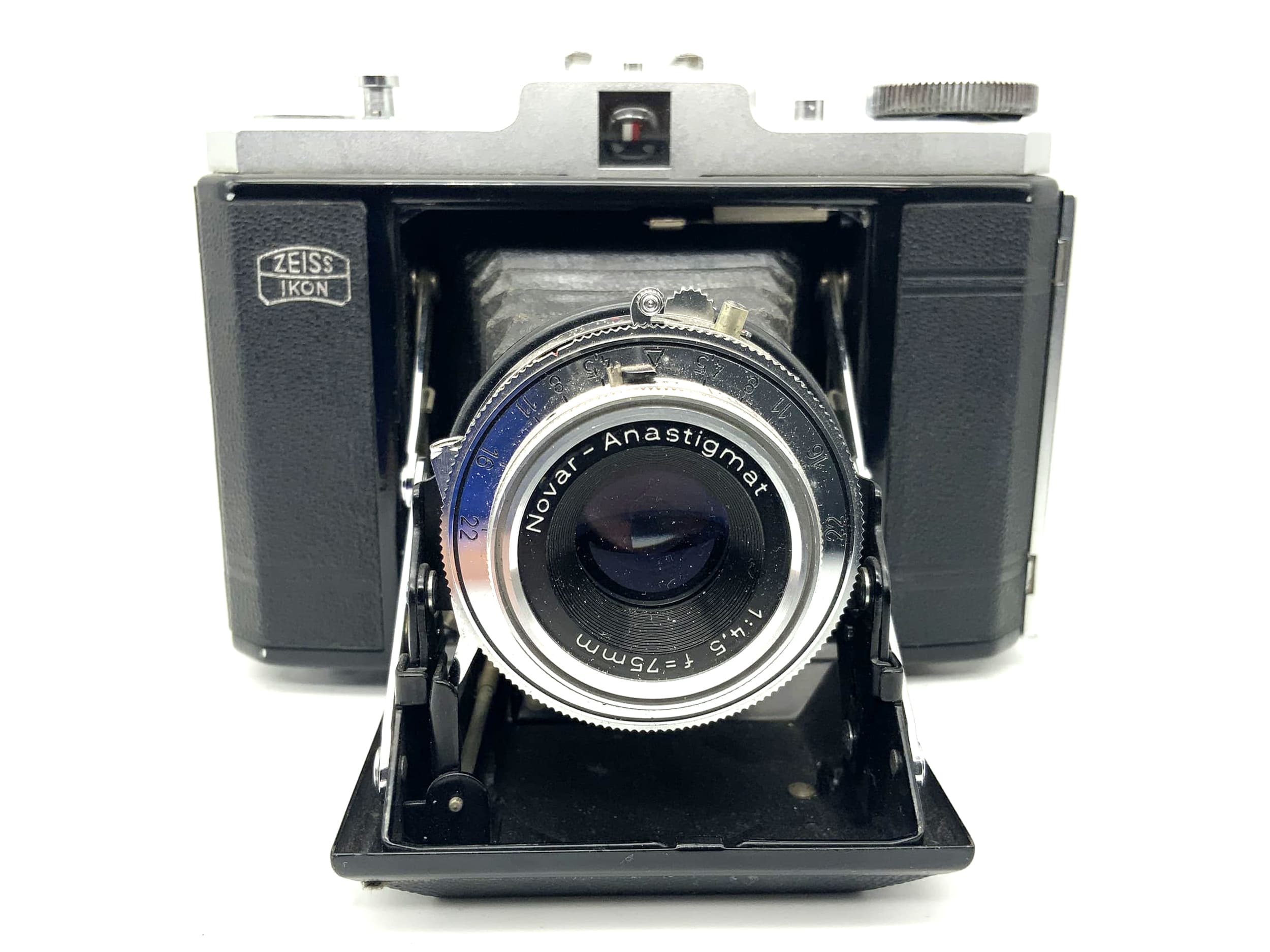 Zeiss Ikon Nettar 518/16 folding camera with Novar Anastigmat 1:4.5 f=75mm Vario