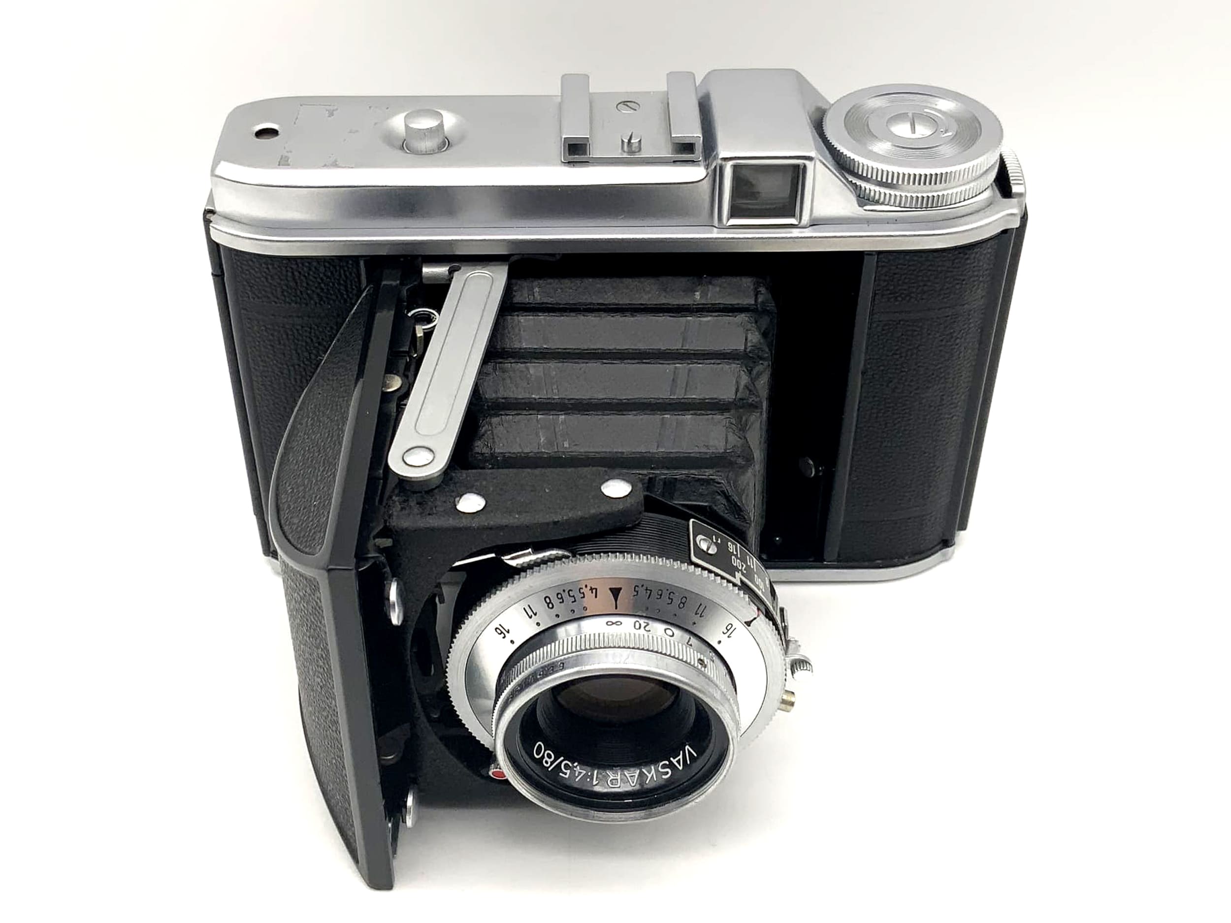 Voigtländer Perkeo I folding camera with Vaskar 1:4.5/80 Pronto lens