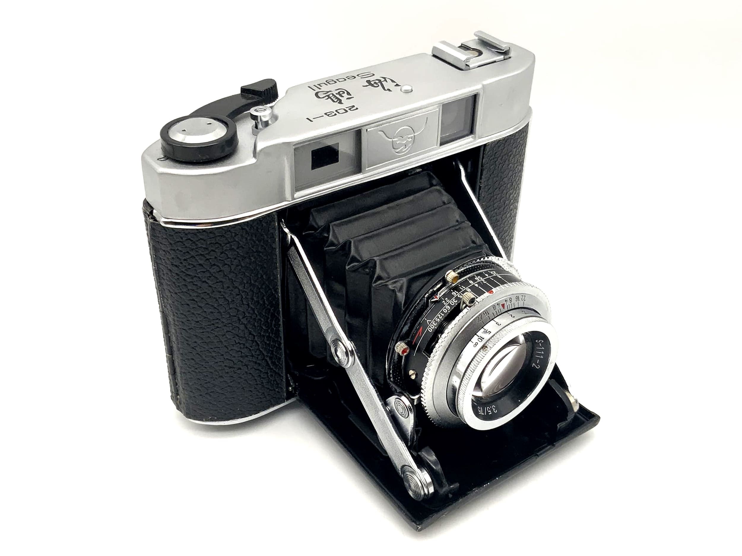Seagull 203-1 folding camera with S-111-2 3.5/75