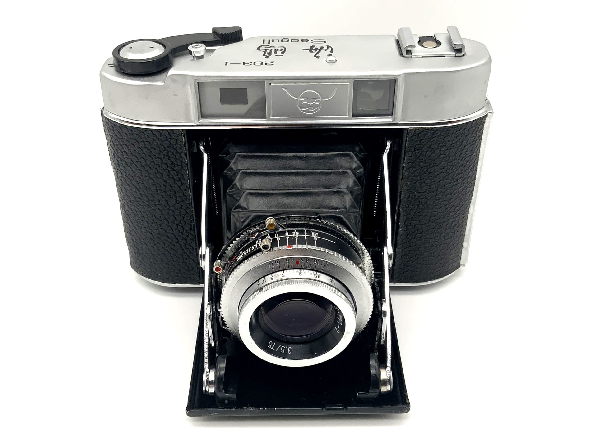 Seagull 203-1 folding camera with S-111-2 3.5/75