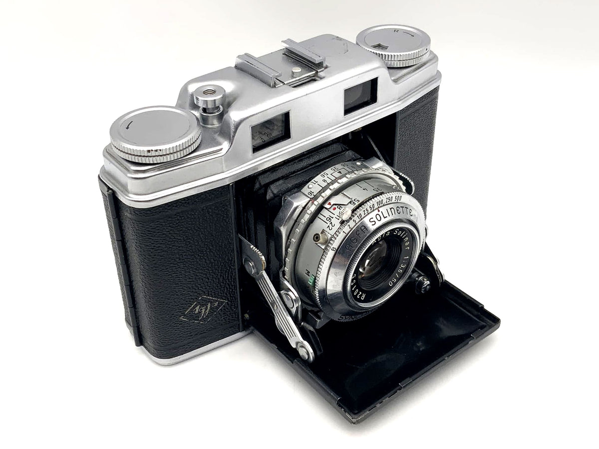 Agfa Super Solinette folding camera with Solinar 1:3.5/50 Synchro-Compur lens