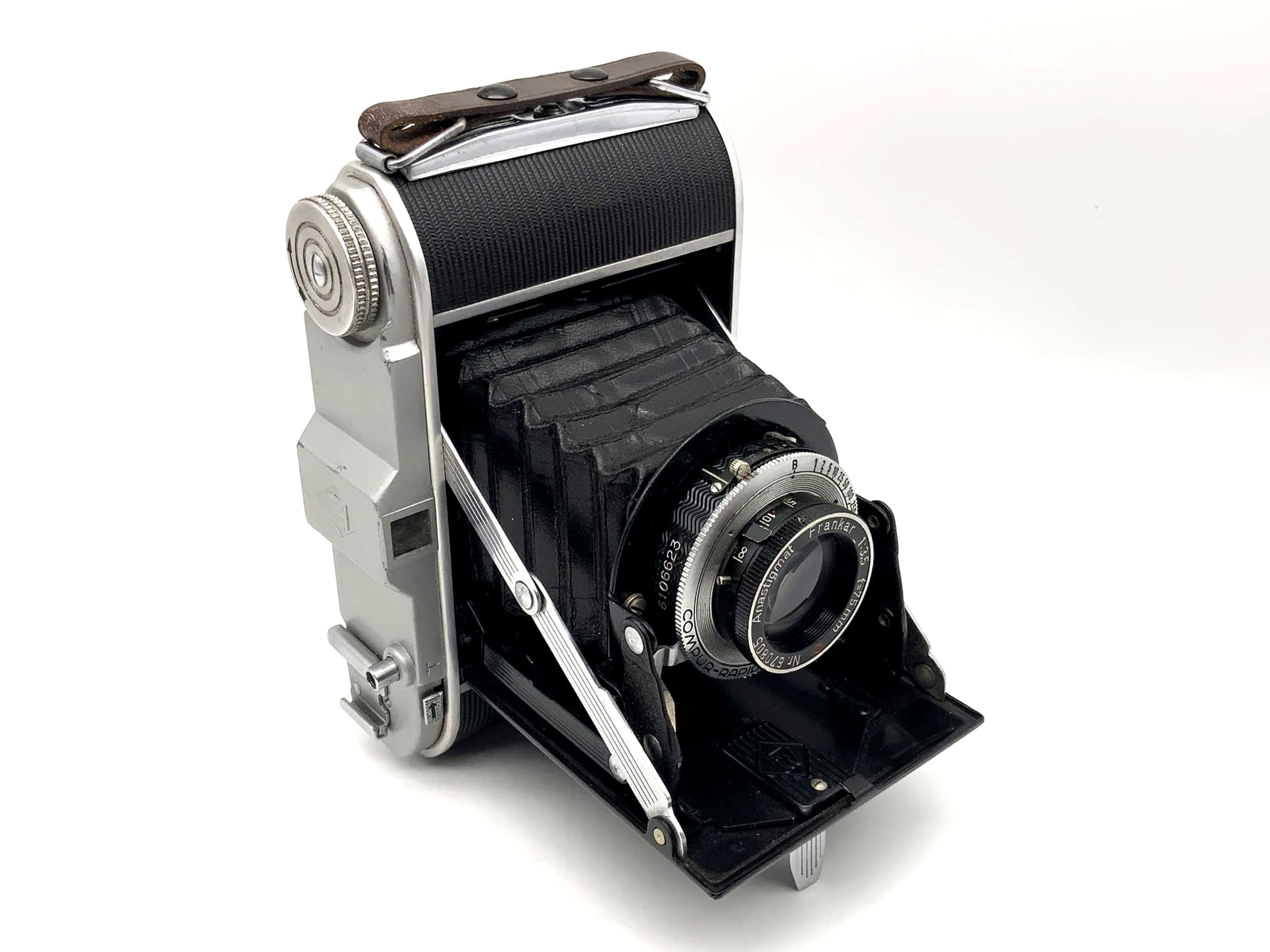 Franka Solida folding camera with Frankar Anastigmat 1:3.5 f=75mm red C Compur-Rapid