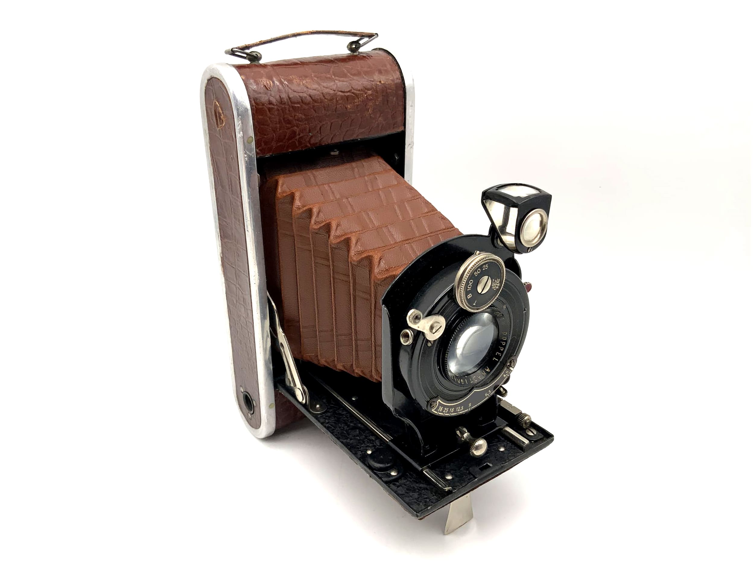 L. Schaller Foth folding camera with double Anastigmat 1:4.5 F=105mm